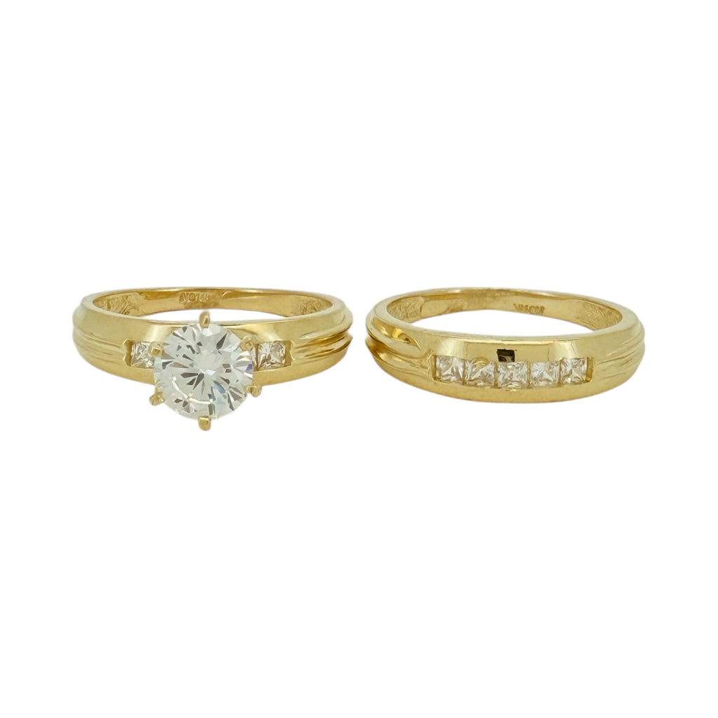 Engagement ring women 10k zicornia Size 7/2 Weight 5.8gm