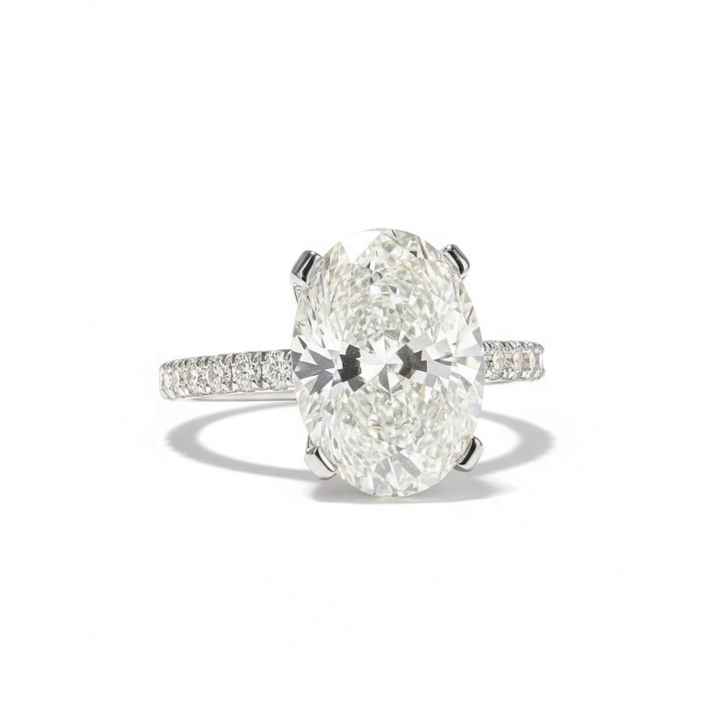 Rings Women OV 3.07ct/E,VS1 14 KT Lab diamonds Size 4 3/4 Weight 3.47gm