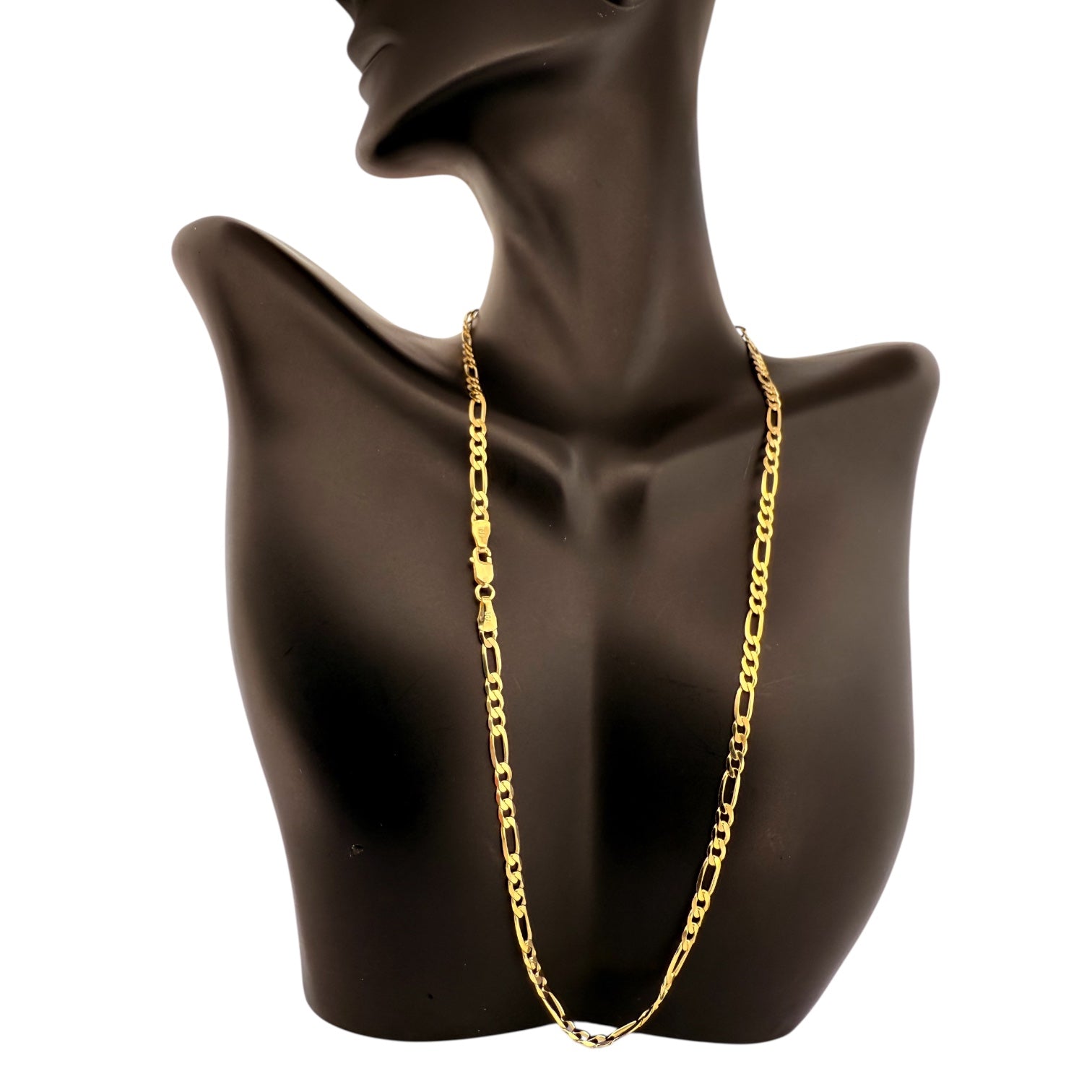 Chains Figaro 10k Solid gold Size 16''*3.1mm Weight 5.2gm