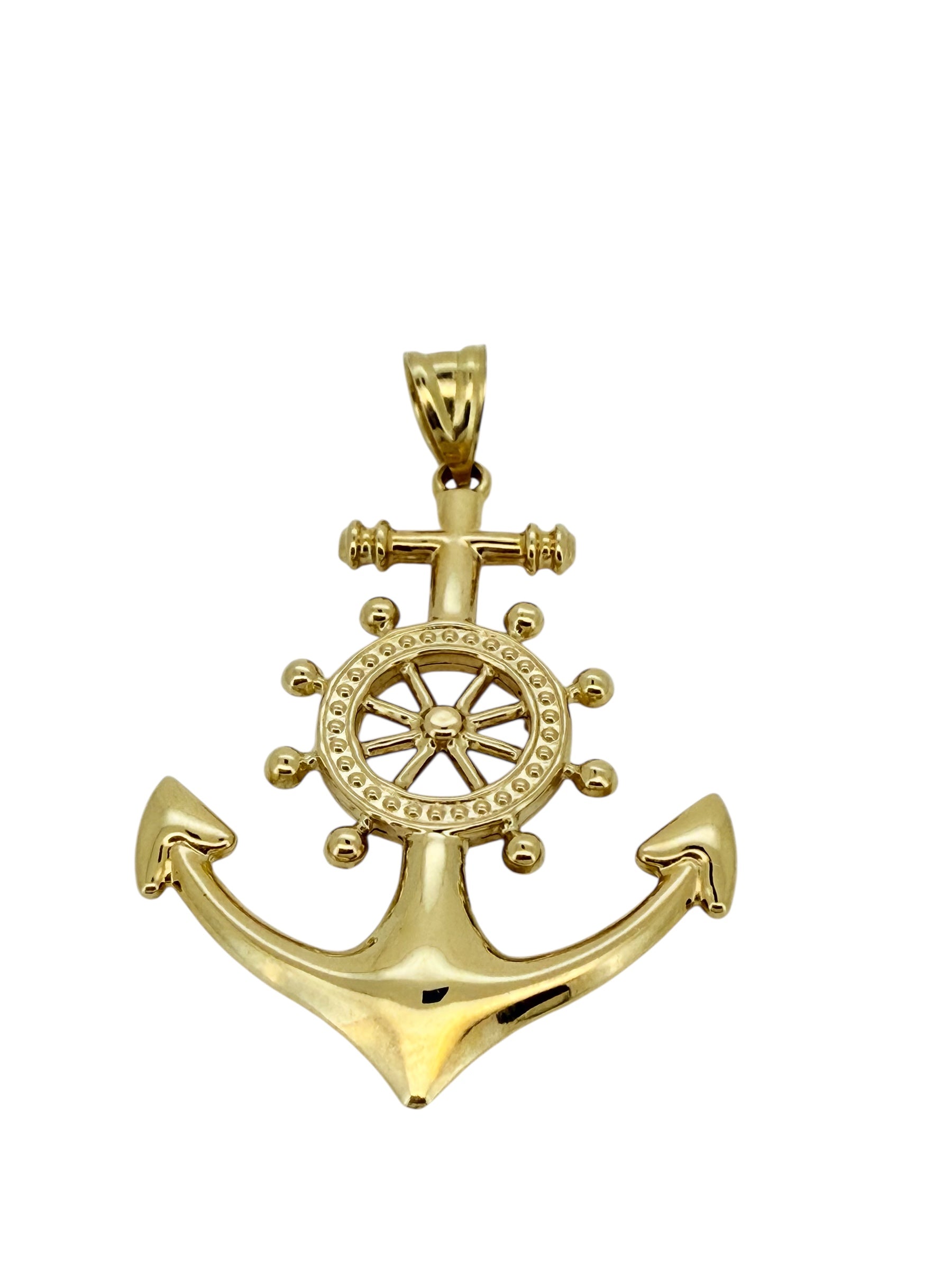 Pendants Anchor 10k Hollow Weight 2.4gm