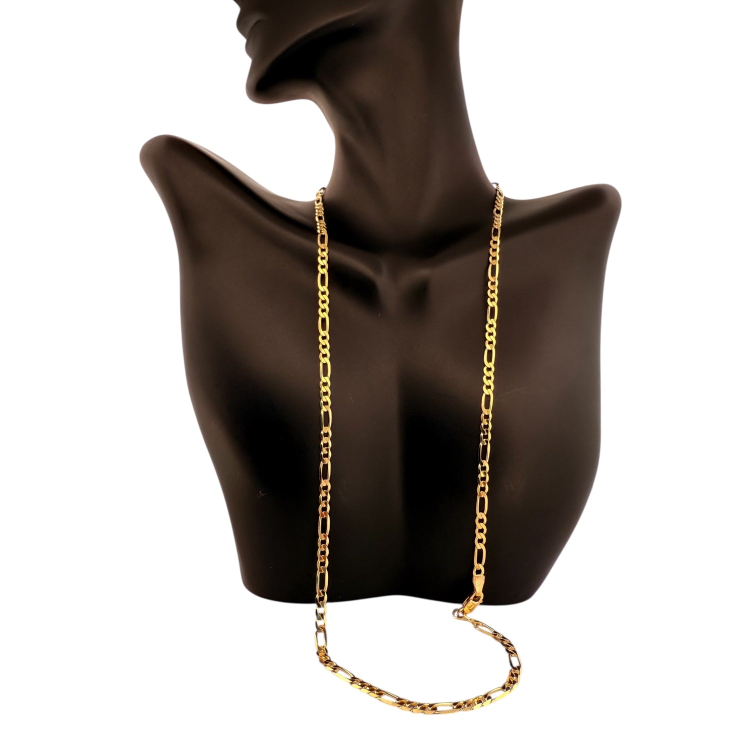 Chains Figaro 10k Solid gold Size 18''*3.1mm Weight 5.9gm