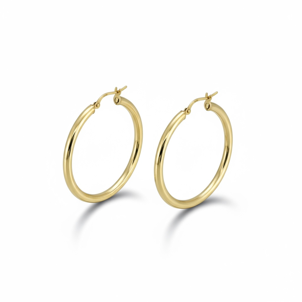 Earrings Hoops 10k Hollow Weight 2gm