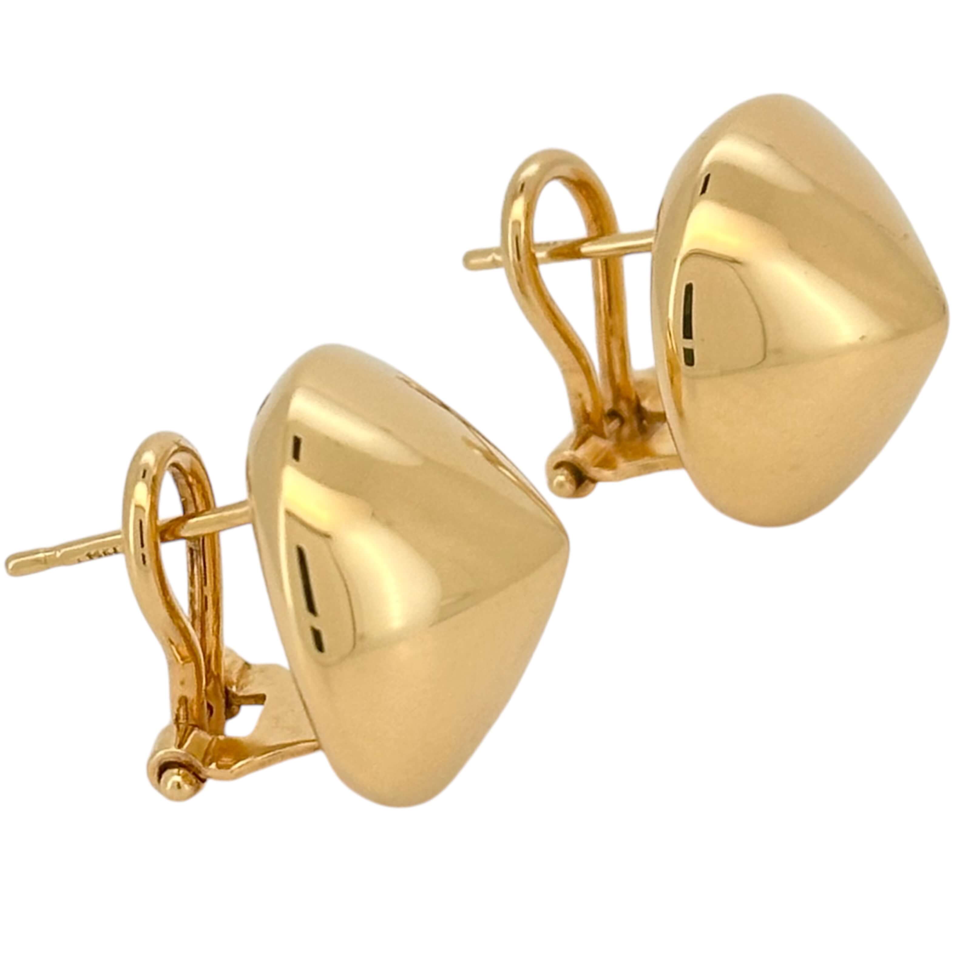 Earrings Omega 14 KT Hollow Weight 4.3GM