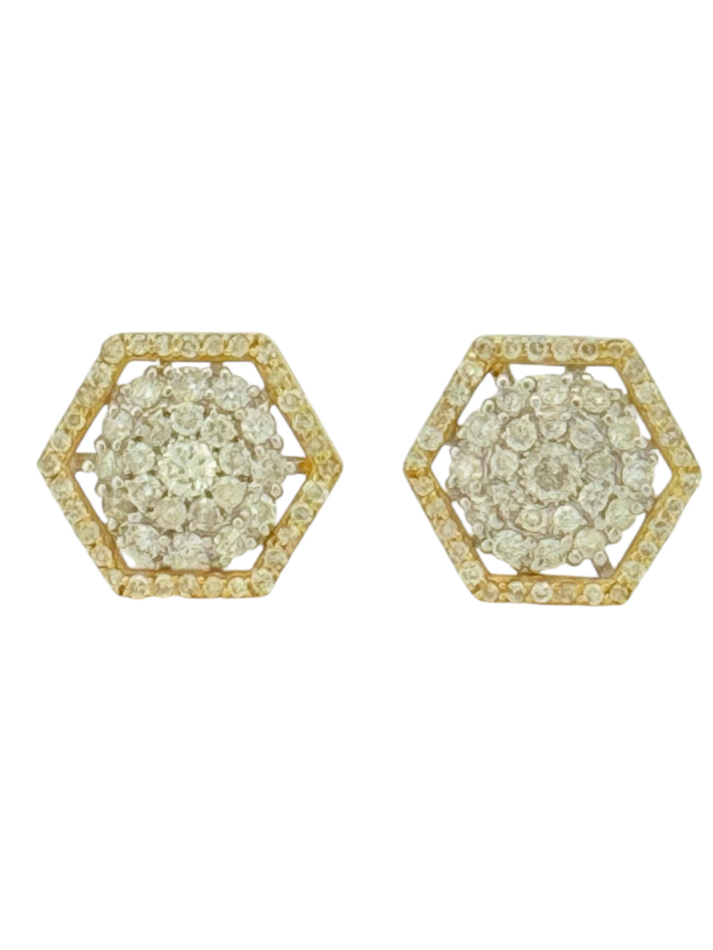 Earrings 0.56ct 14 KT diamonds Weight 1.7gm