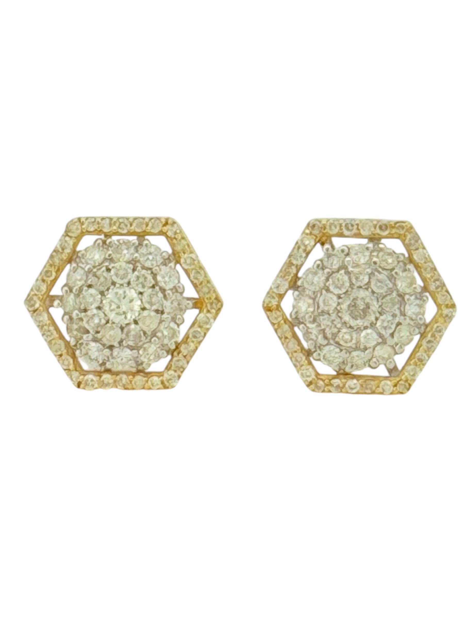 Earrings 0.56ct 14 KT diamonds Weight 1.7gm