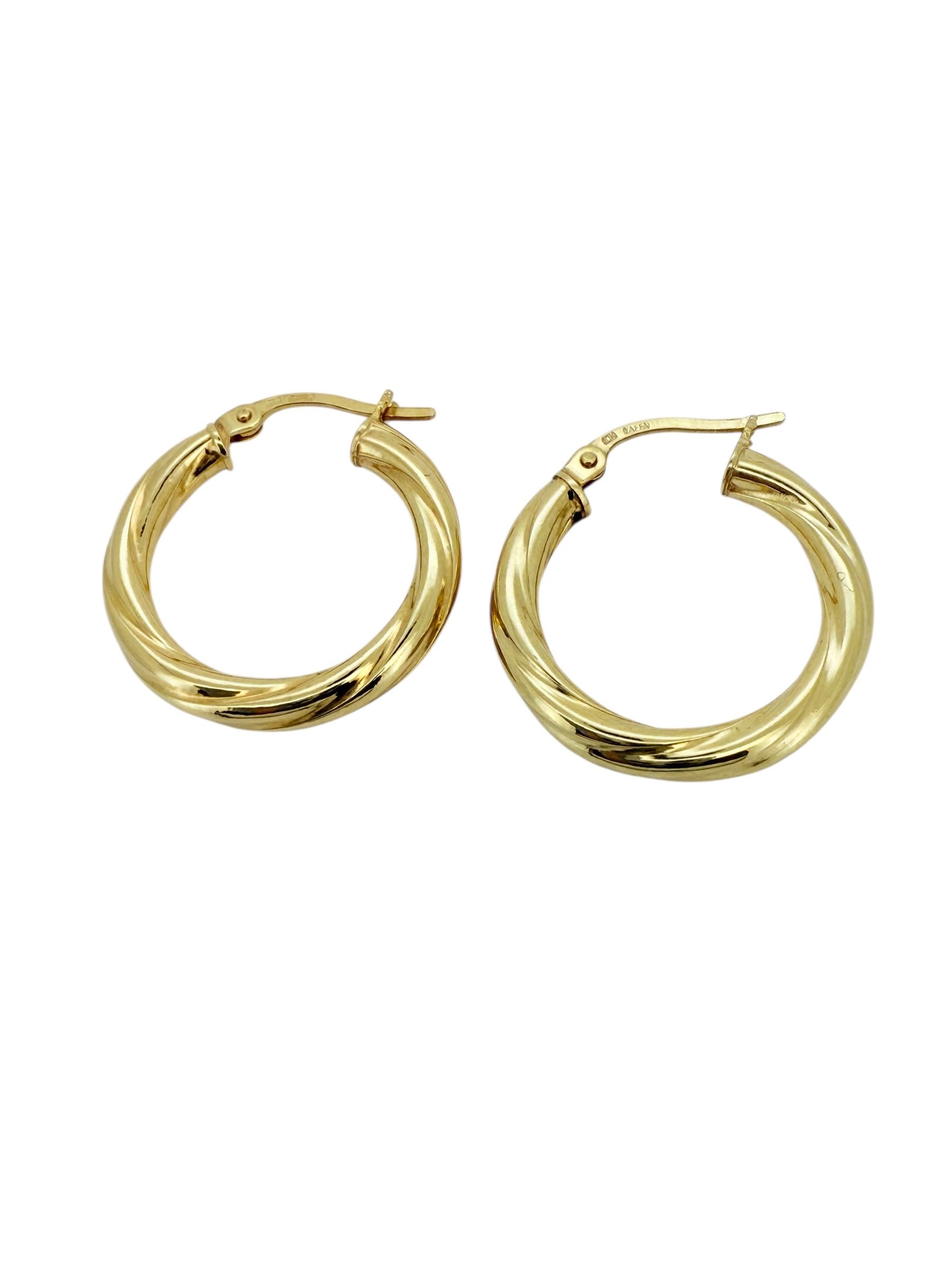 Earrings Hoops 10k Hollow Weight 1.2gm