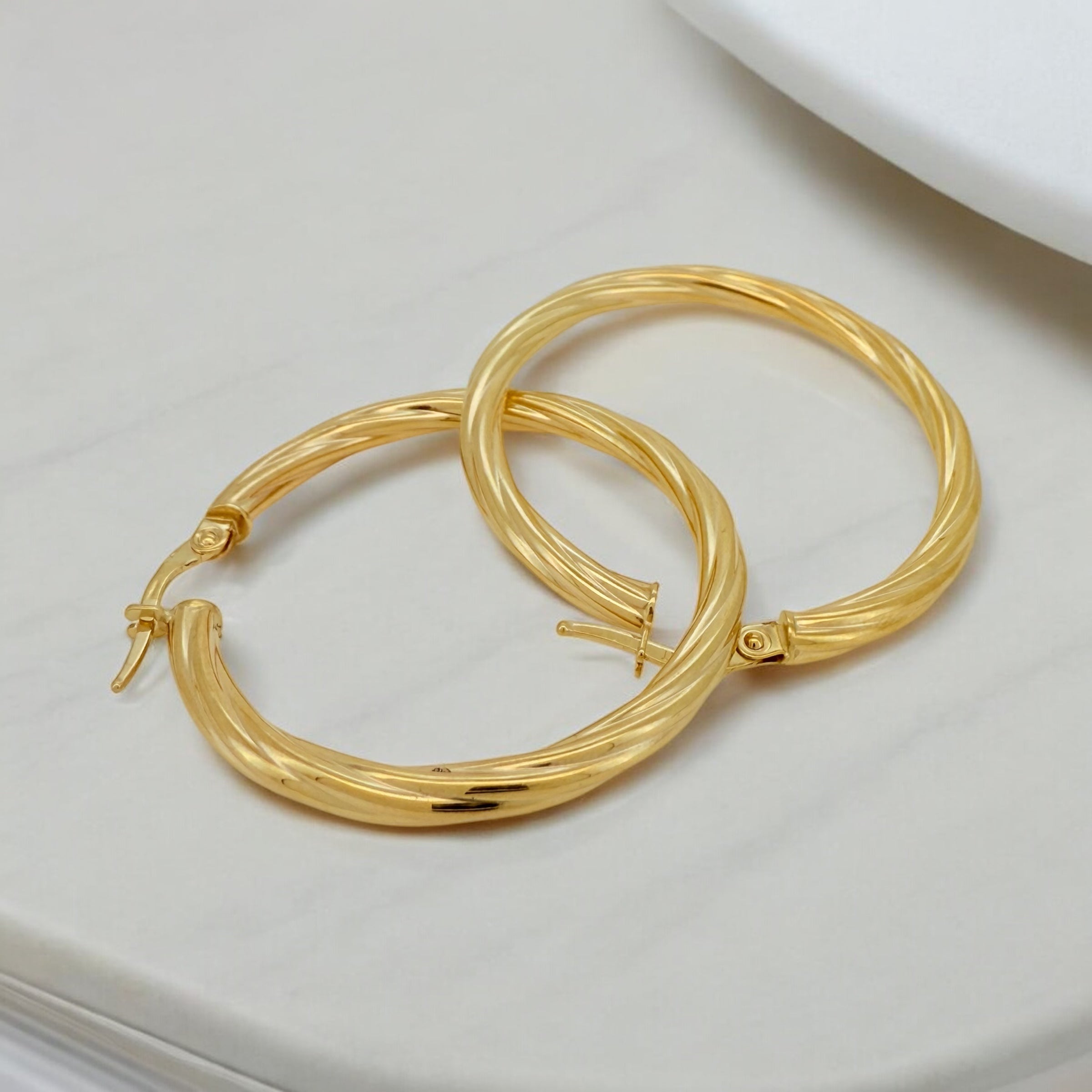 Earrings Crooked 10k Hollow Weight 2gm