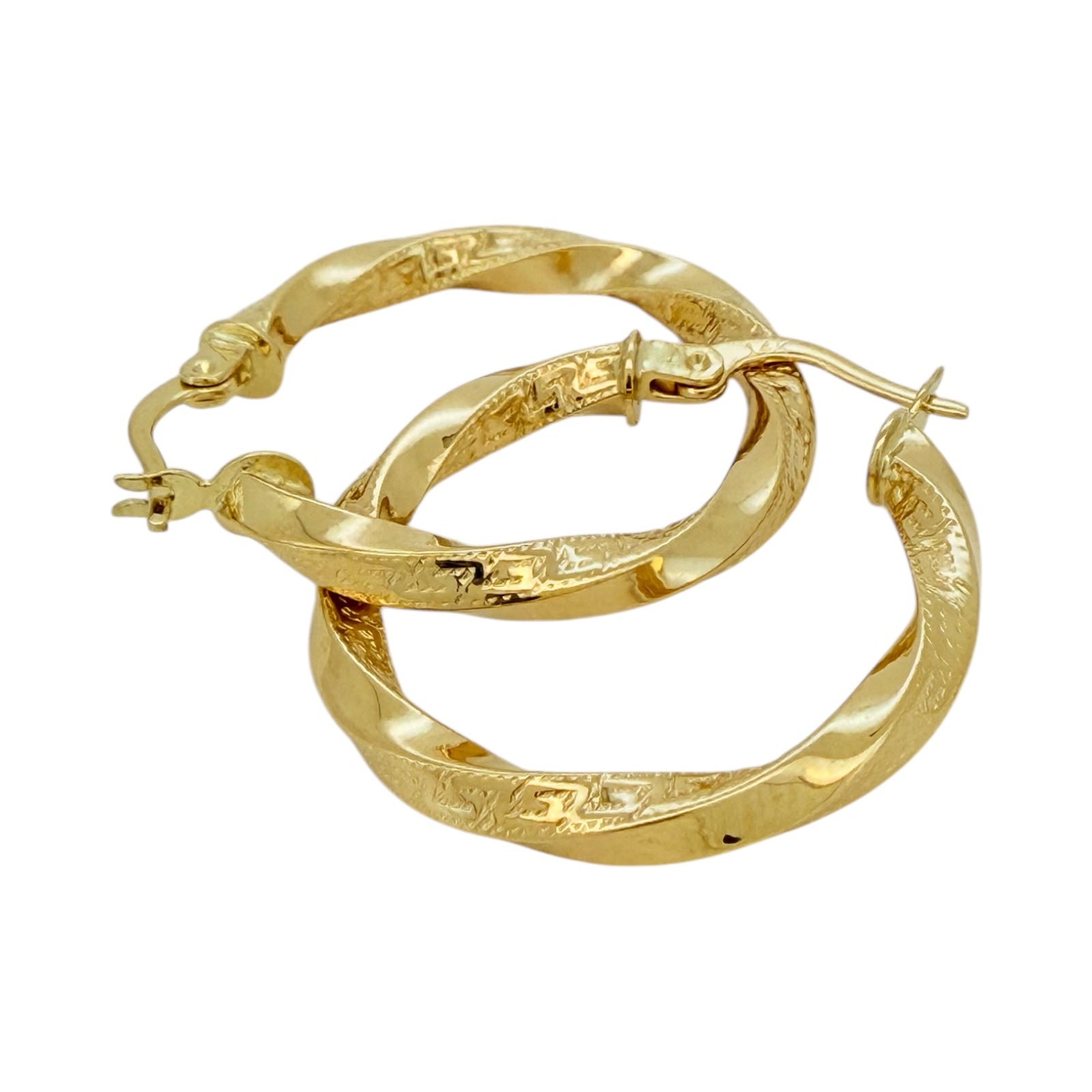 Earrings Crooked 14 KT Hollow Weight 2.4gm