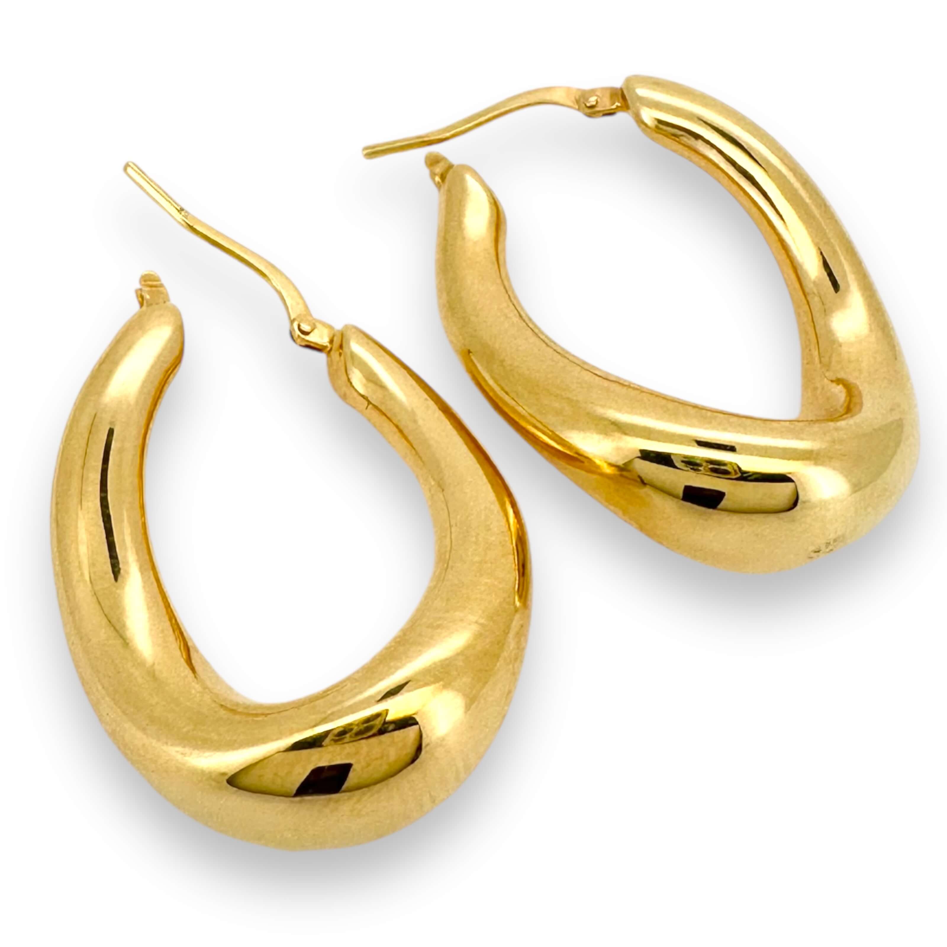 Earrings Hoops 14 KT Hollow Weight 4.4gm