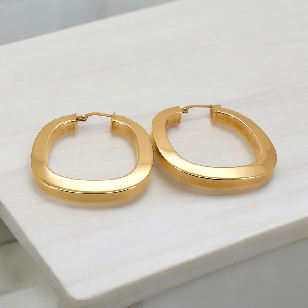 Earrings Hoops 10k Hollow Weight 4.2gm