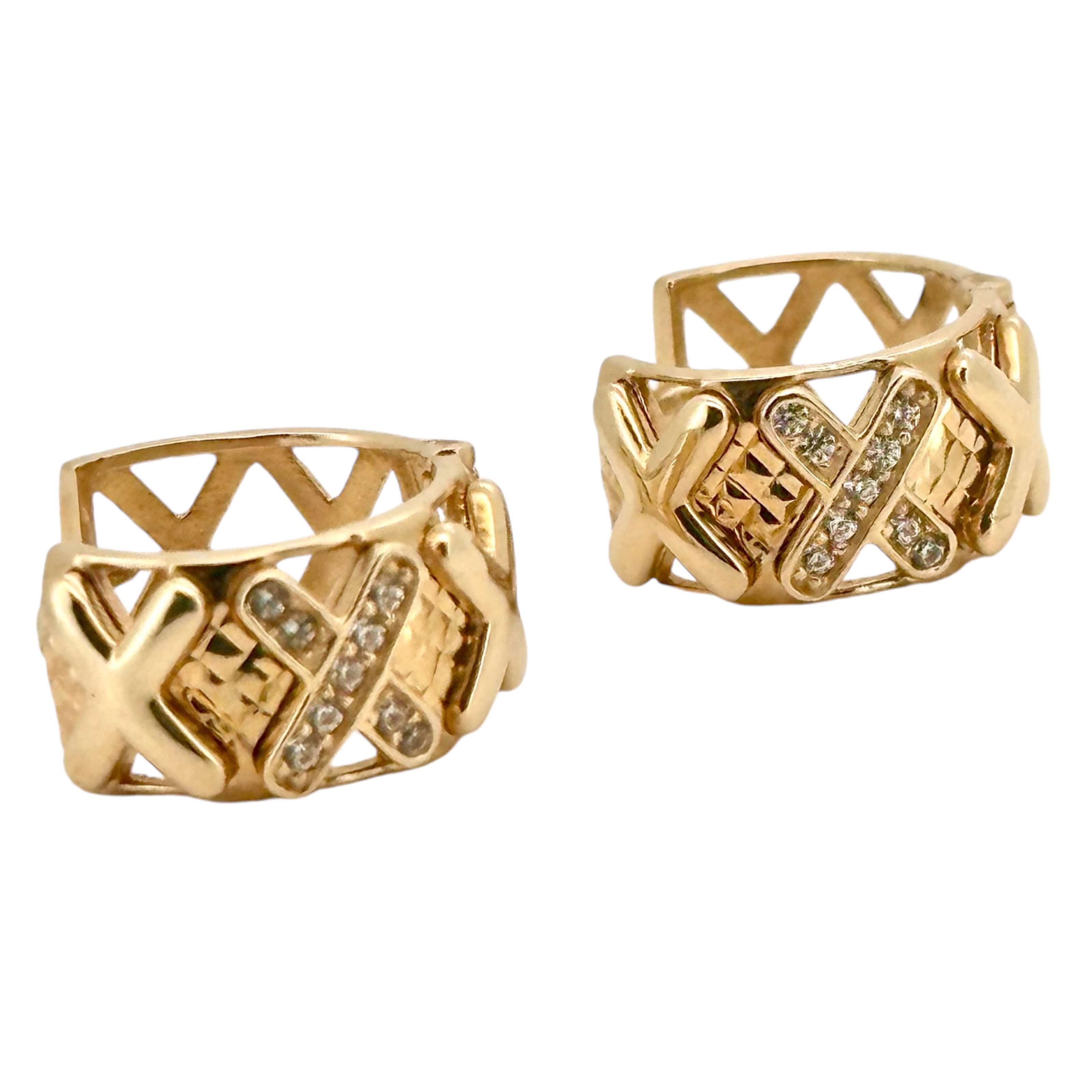 Earrings 14 KT zicornia Weight 3.7GM