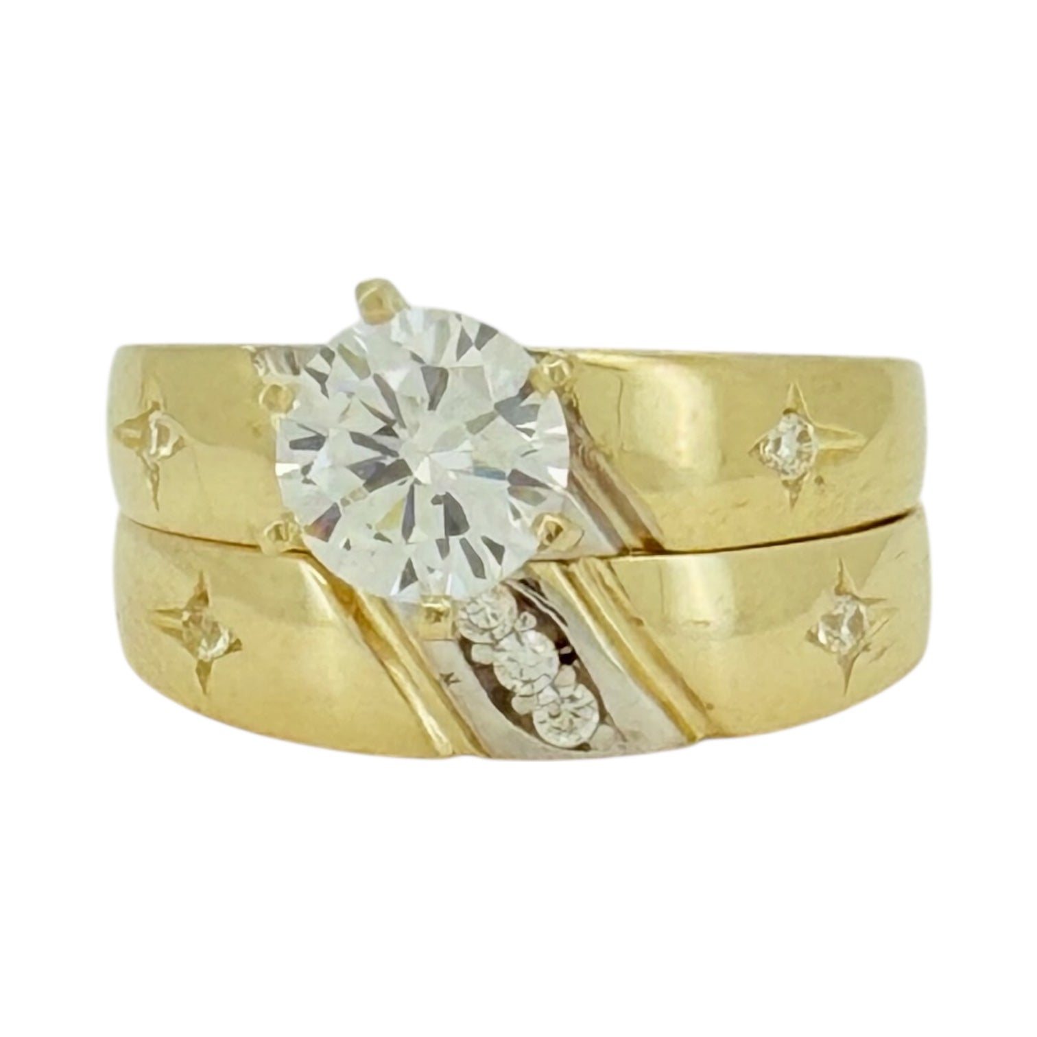 Engagement ring women 10k zicornia Size 7/2 Weight 5.6gm