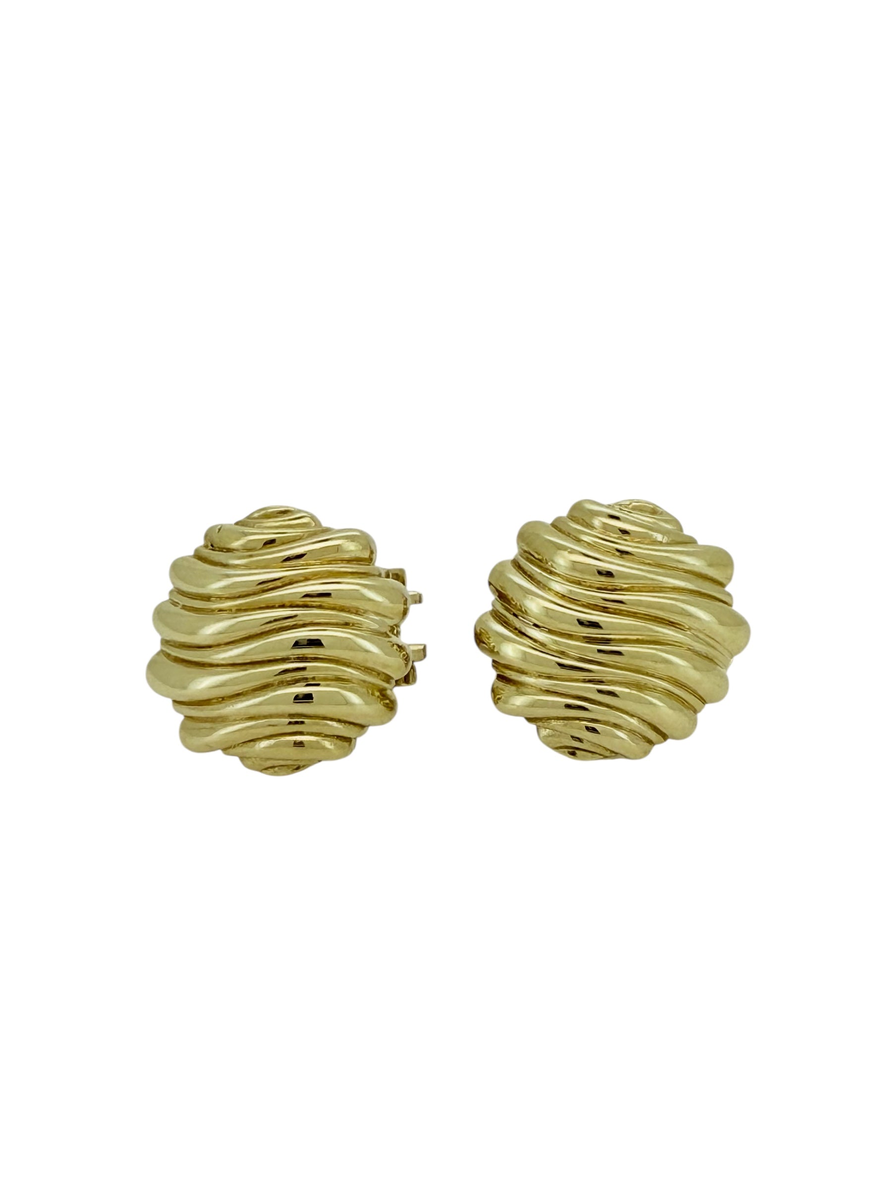 Earrings Omega 10k Hollow Weight 3.5gm
