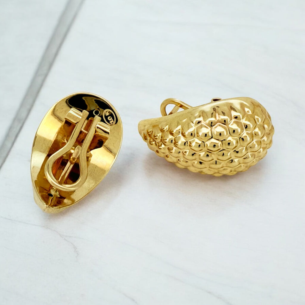 Earrings Omega 10k Hollow Weight 3.5gm