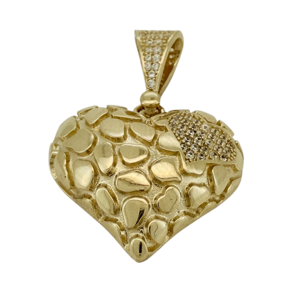 Pendants heart 14 KT zicornia Weight 4.7gm