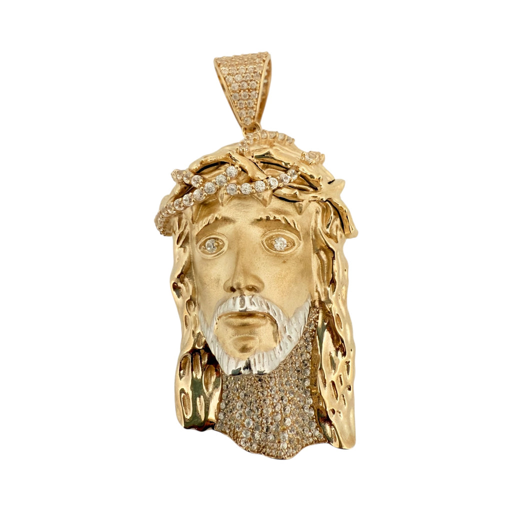 Pendants christ 10k zicornia Weight 19.2gm