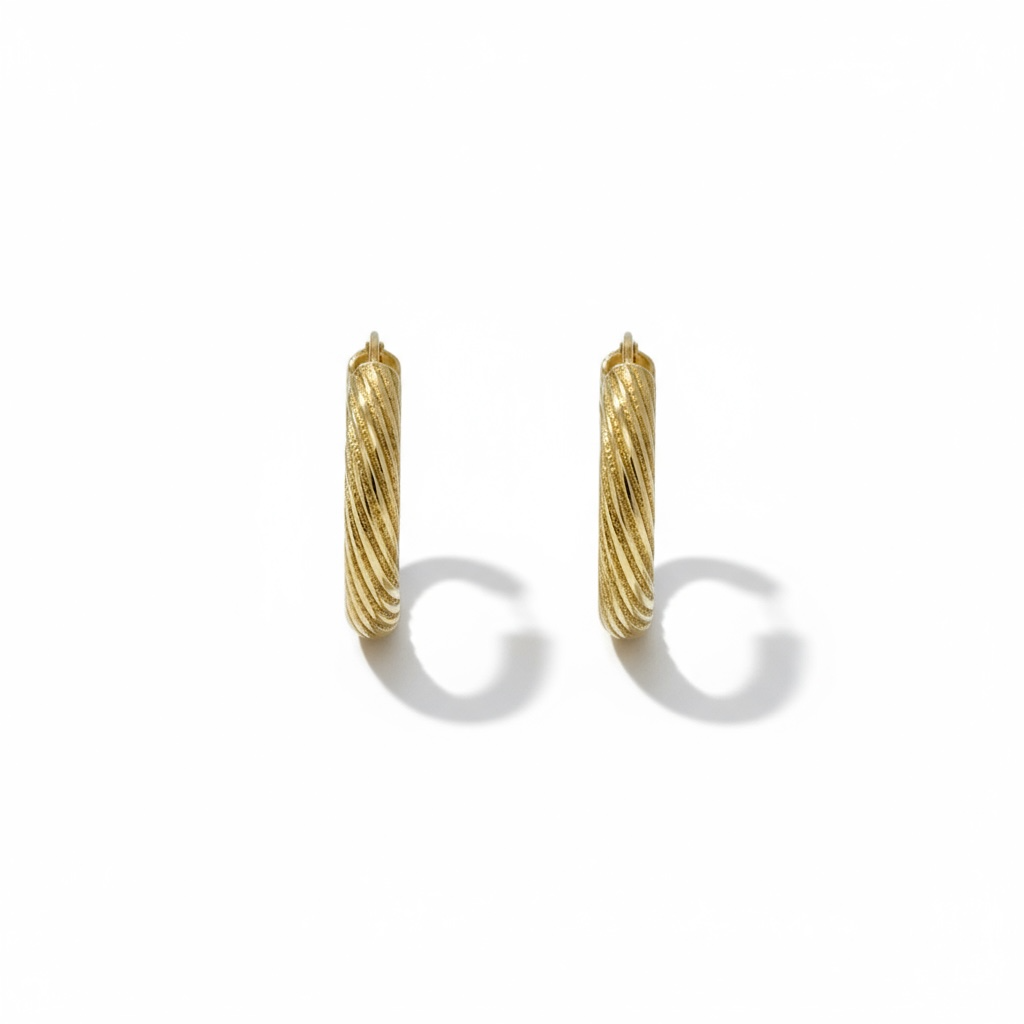 Earrings Crooked 10k Hollow Weight 3.1gm