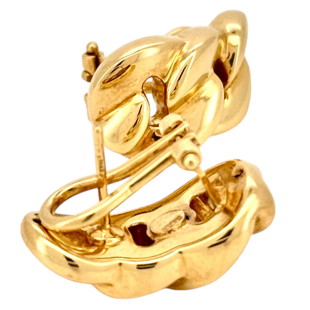 Earrings Omega 14 KT Hollow Weight 5gm