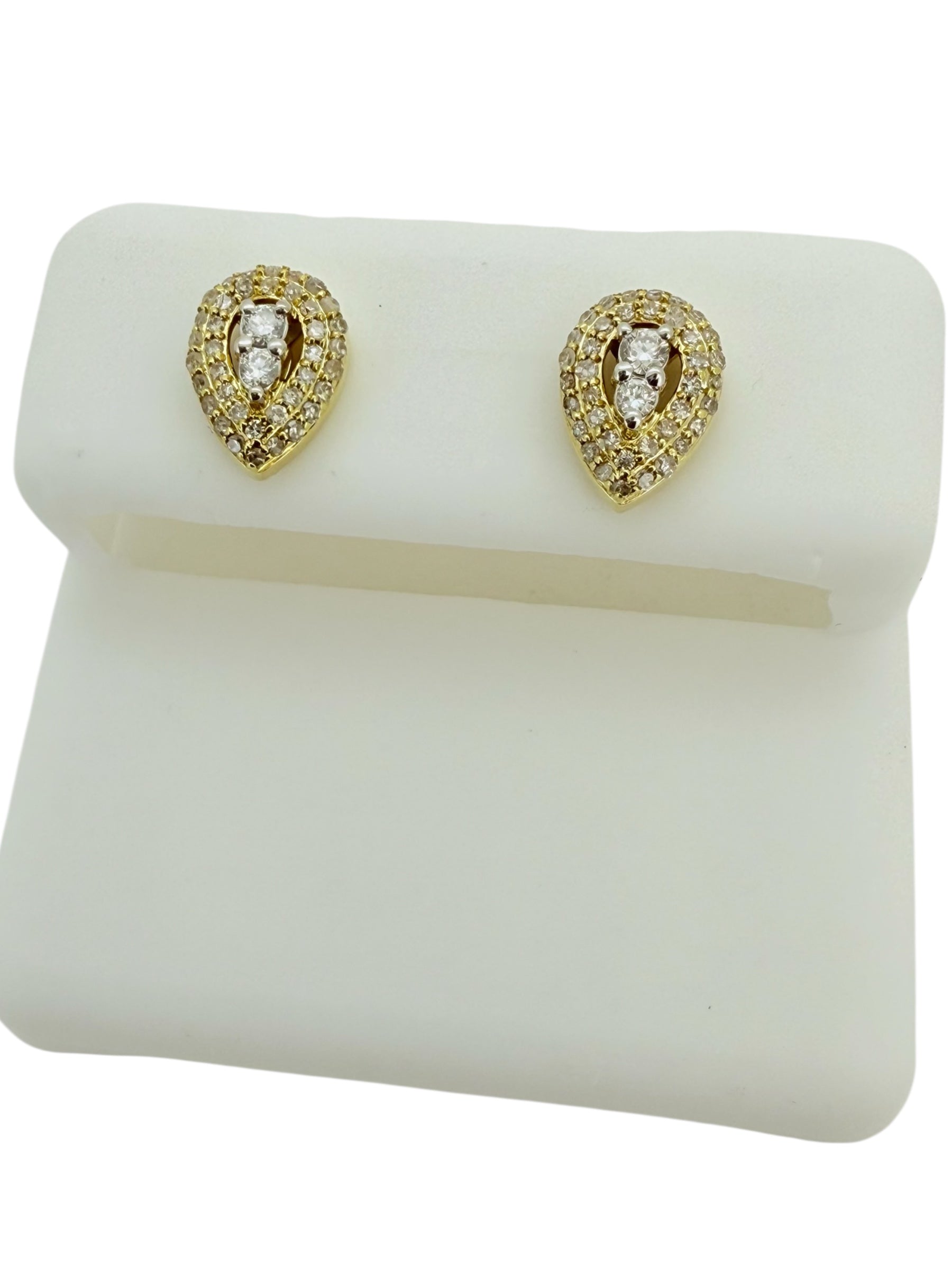 Earrings 0.28ct 14 KT diamonds Weight 1.4gm