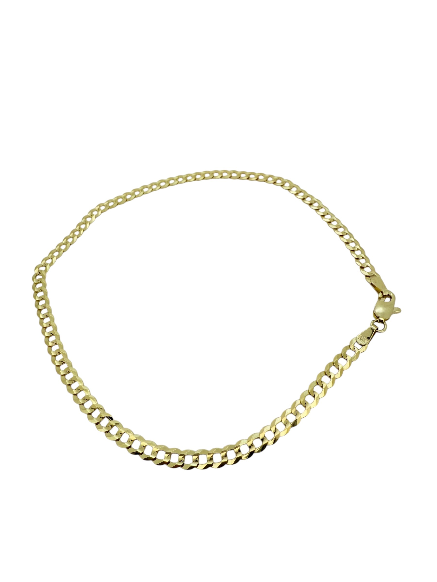 Anklets 10k Solid gold Size 10''*3.6mm Weight 3.3gm