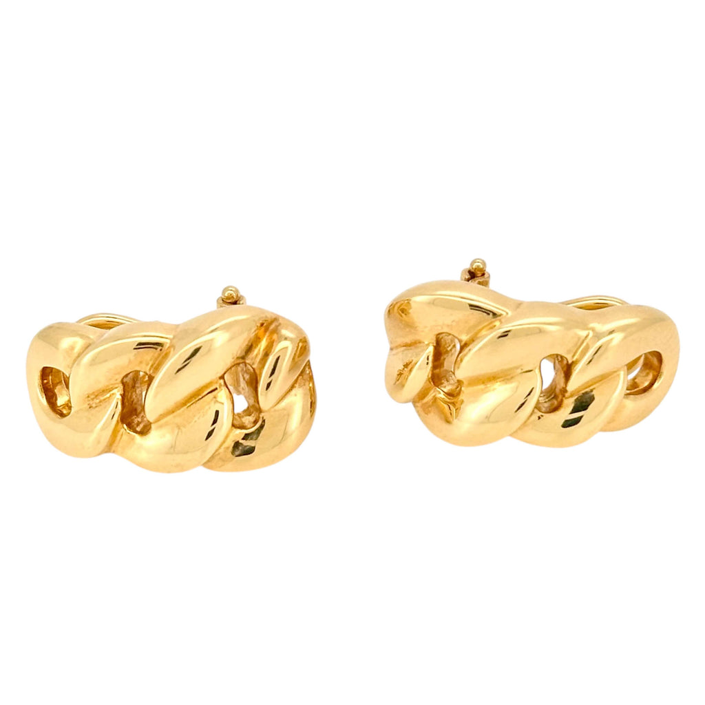 Earrings Omega 14 KT Hollow Weight 5gm