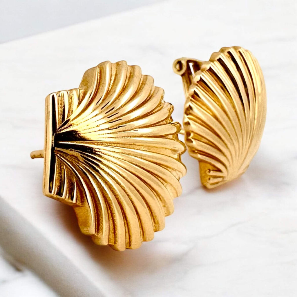 Earrings Omega 14 KT Hollow Weight 4.7GM