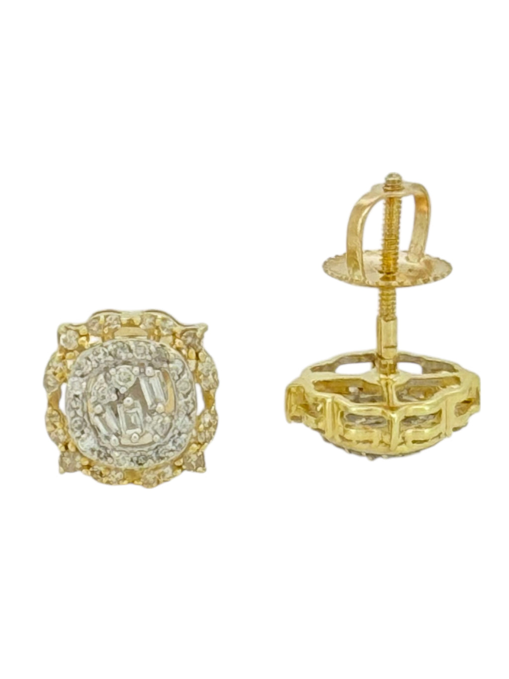 Earrings 0.28ct 14 KT diamonds Weight 1.5gm