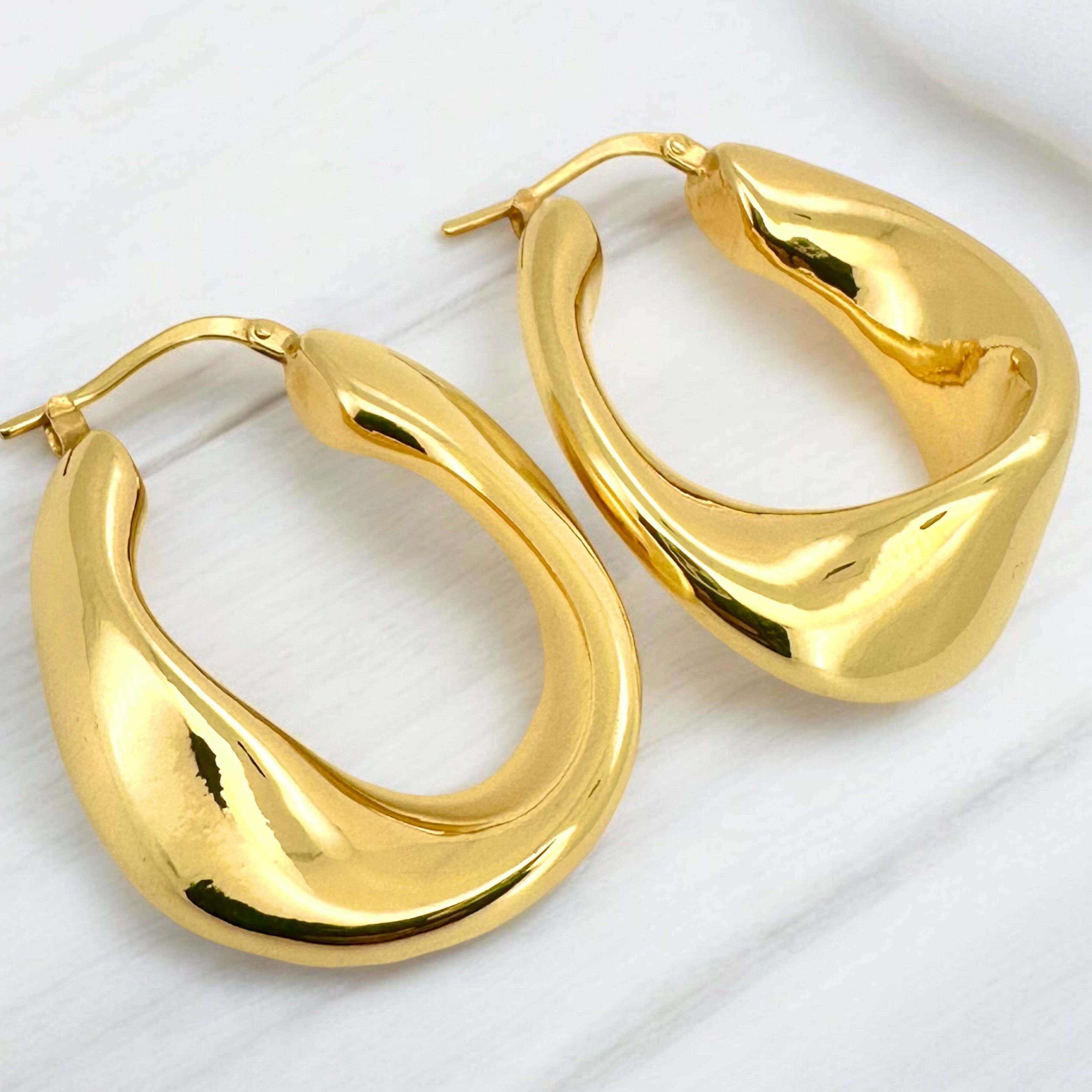 Earrings 14 KT Hollow Weight 5.5gm