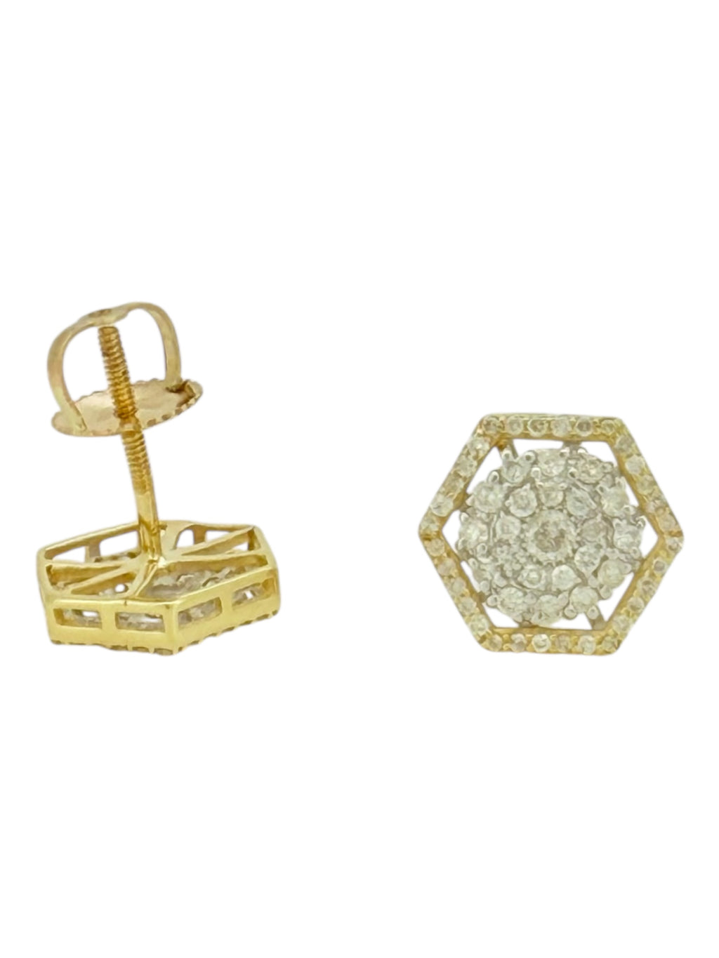 Earrings 0.56ct 14 KT diamonds Weight 1.7gm