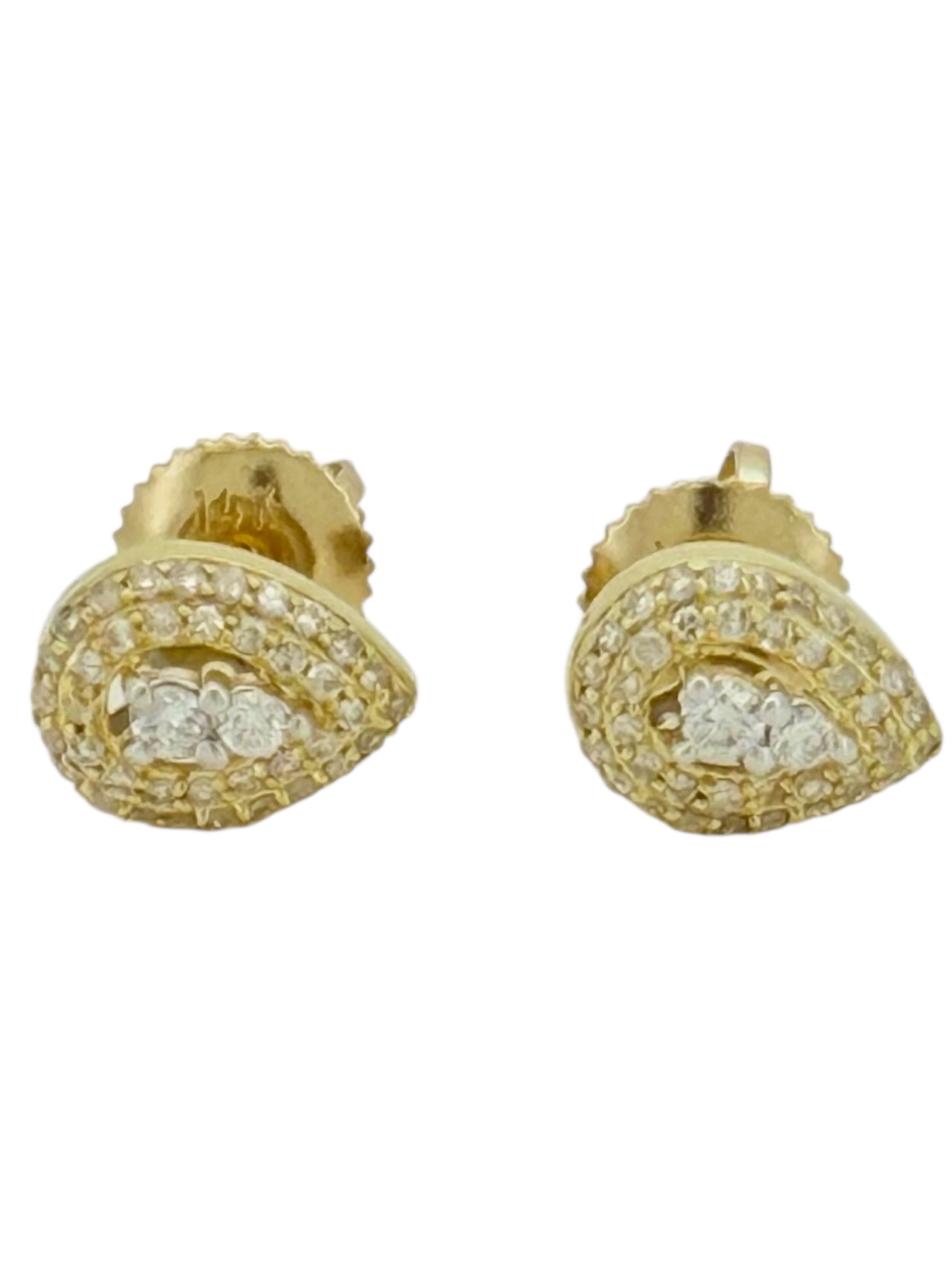 Earrings 0.28ct 14 KT diamonds Weight 1.4gm