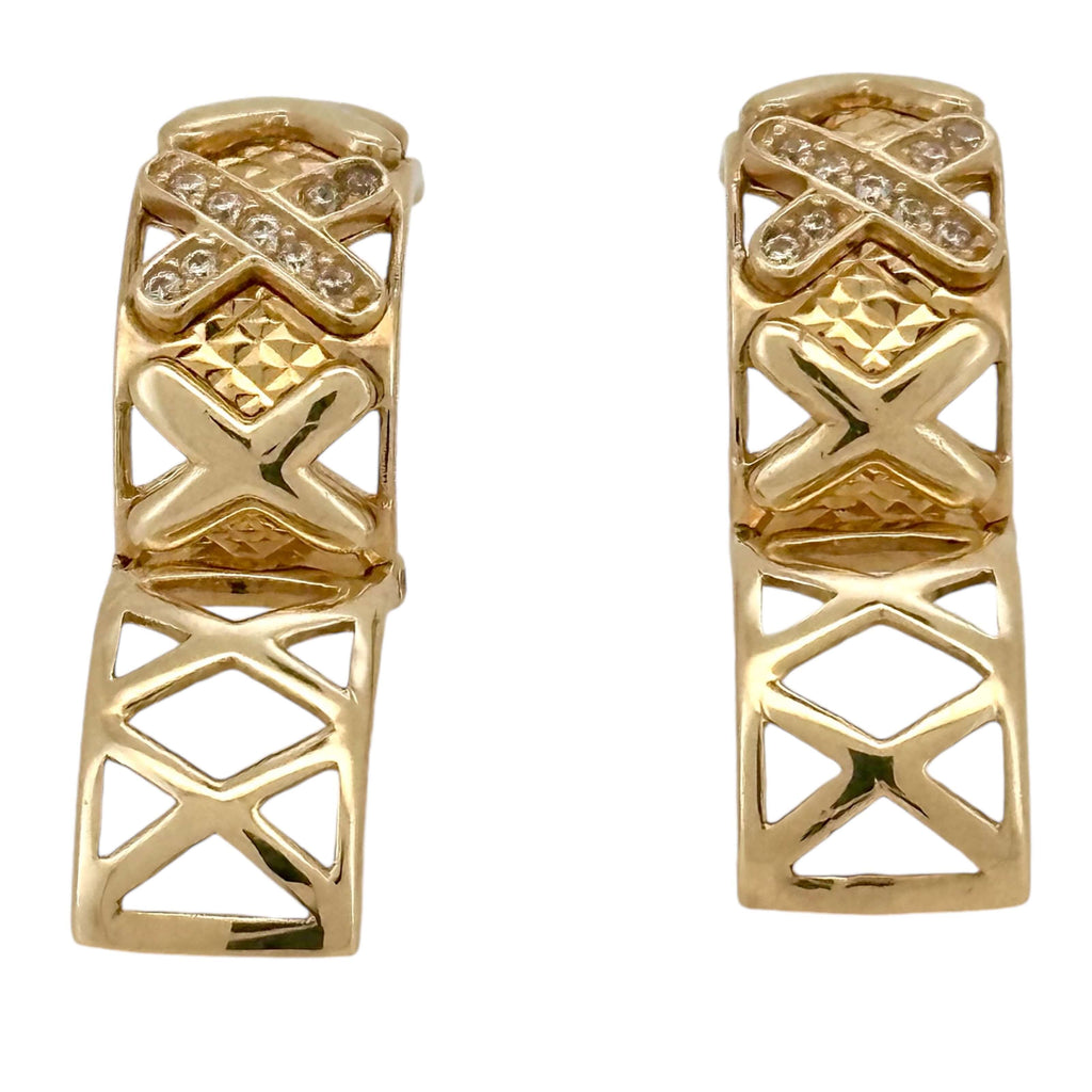 Earrings 14 KT zicornia Weight 3.7GM