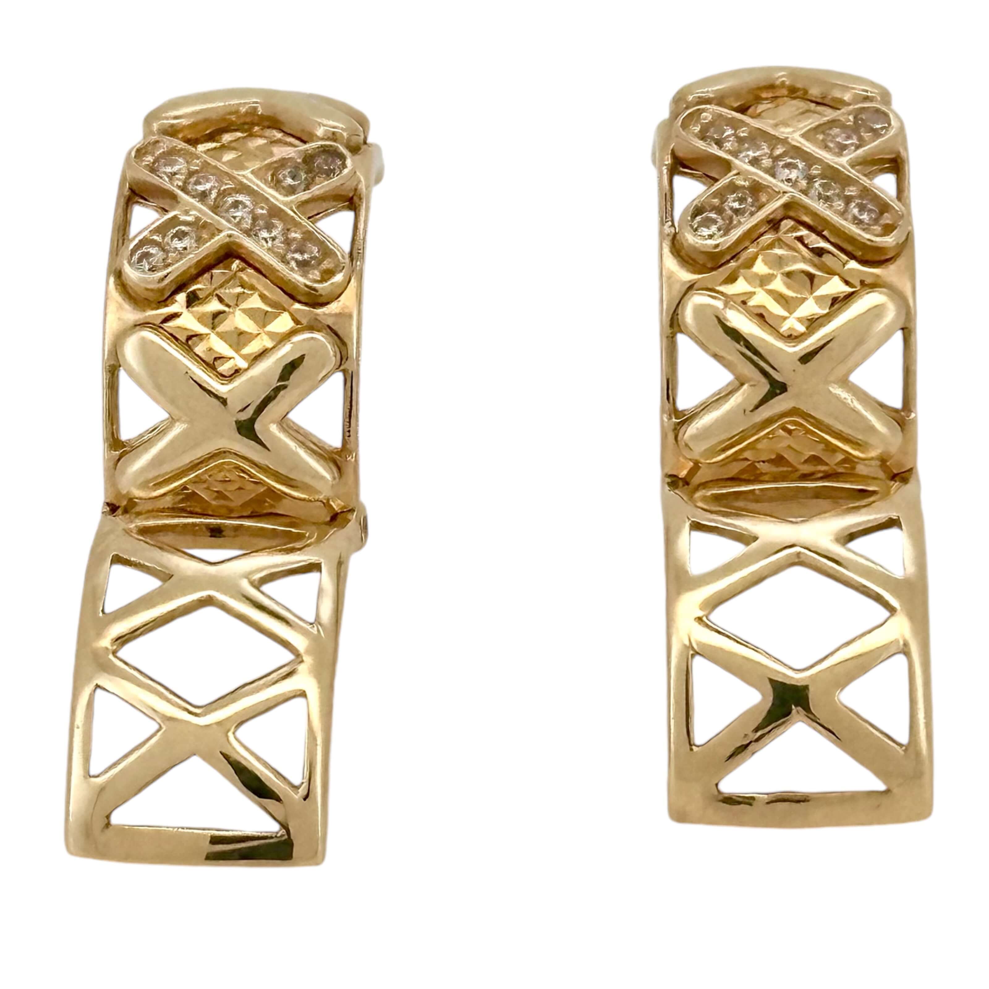 Earrings 14 KT zicornia Weight 3.7GM