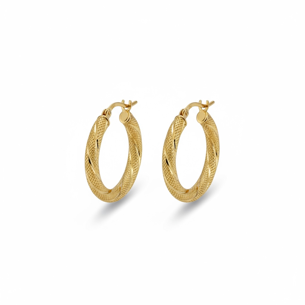 Earrings Hoops 10k Hollow Weight 1gm