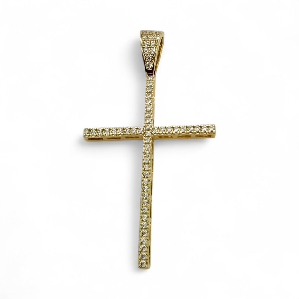 Pendants cross 14 KT zicornia Weight 2.3gm