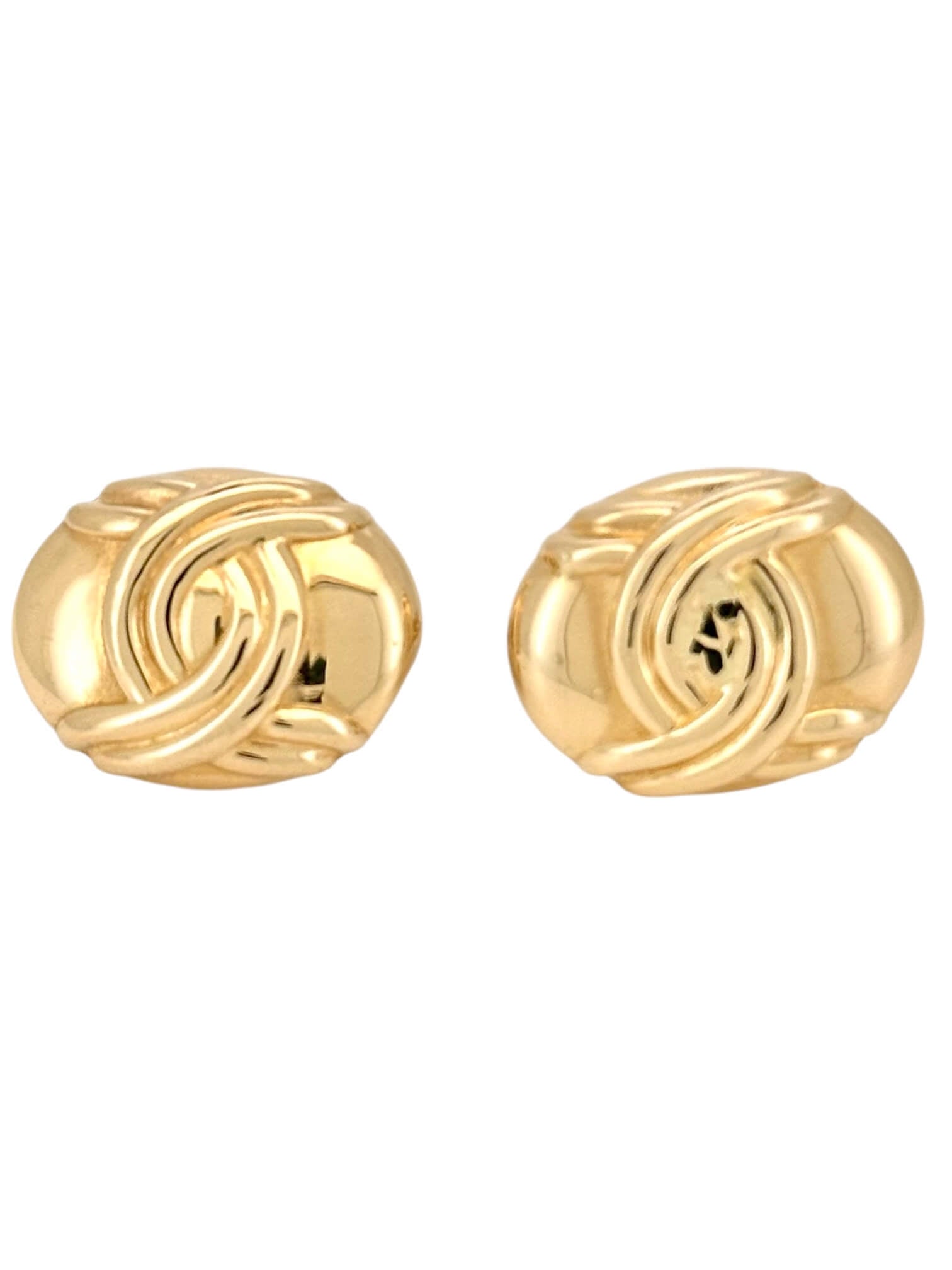 Earrings Omega 14 KT Hollow Weight 4.4GM
