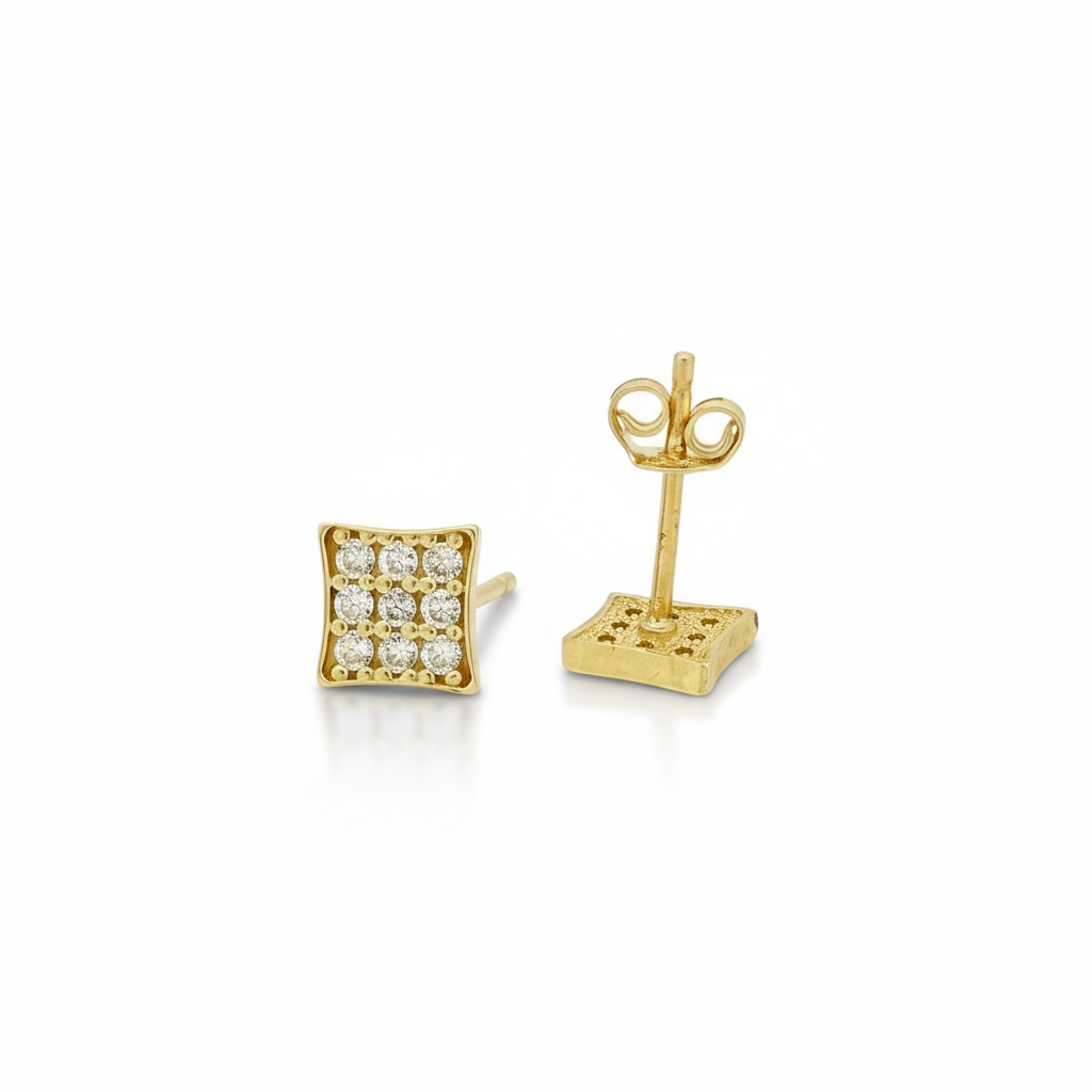 Earrings 10k zicornia Weight 1gm