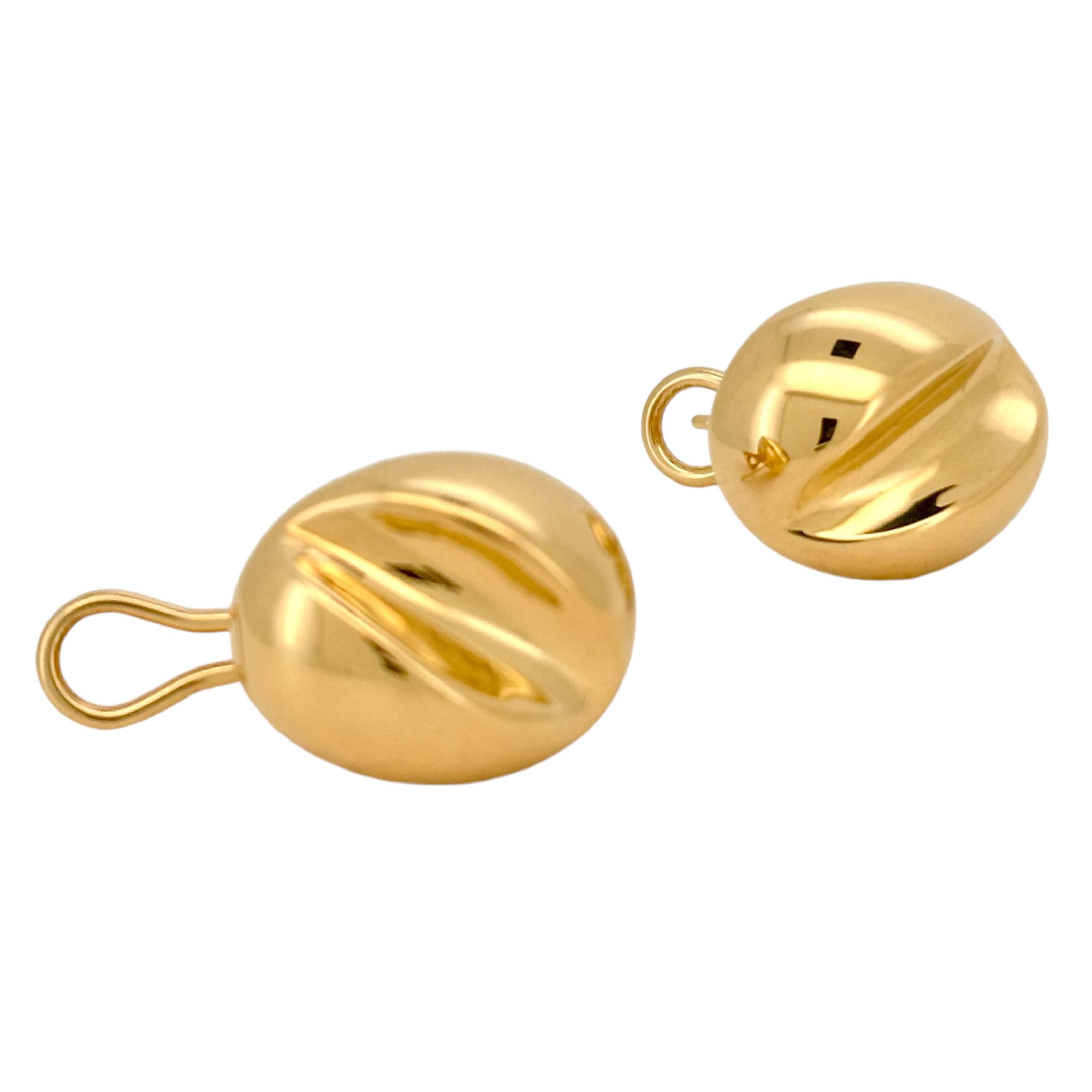 Earrings Omega 14 KT Hollow Weight 5.3gm