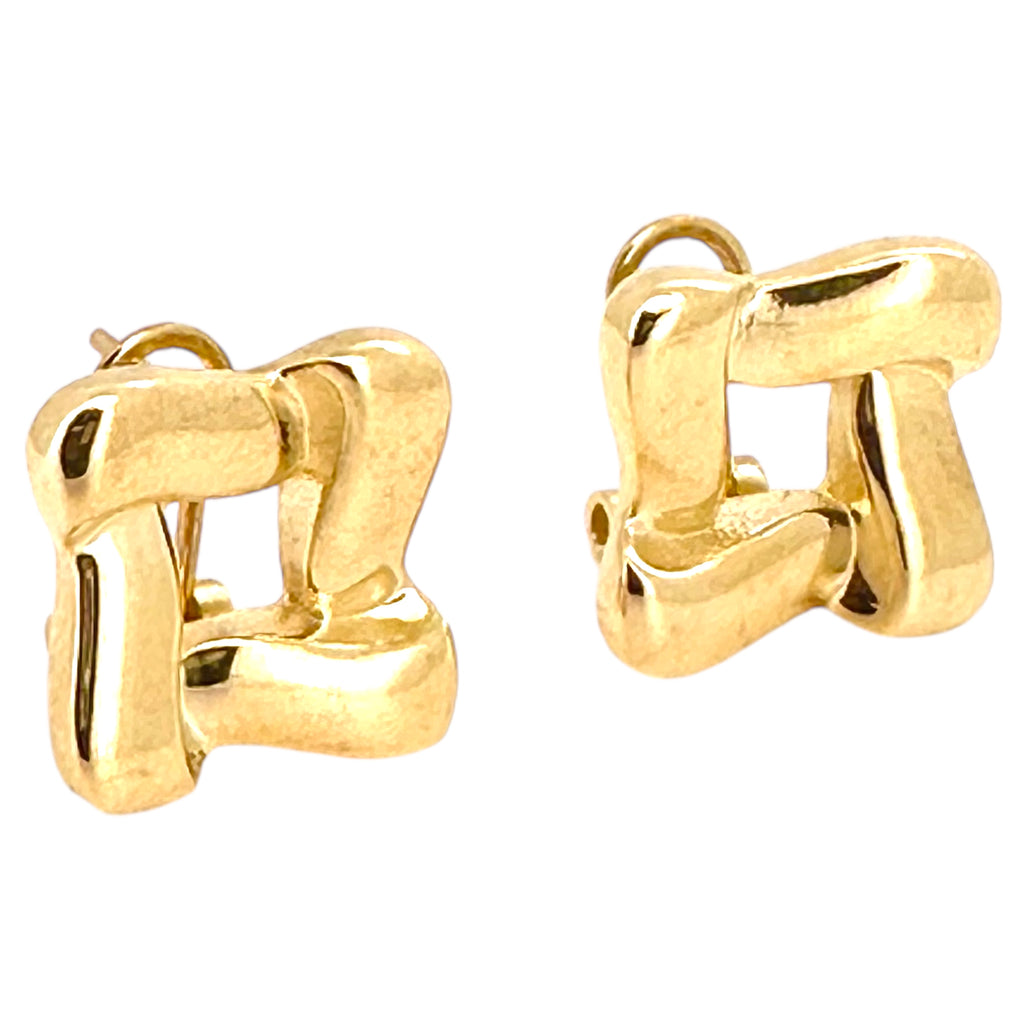 Earrings Omega 10k Hollow Weight 4.8gm