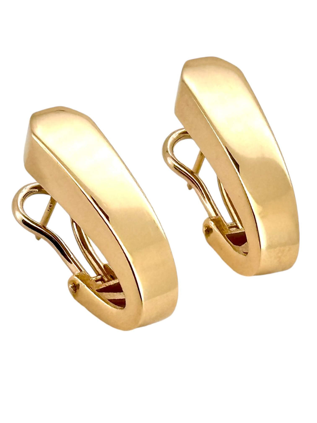 Earrings Omega 14 KT Hollow Weight 6.6GM