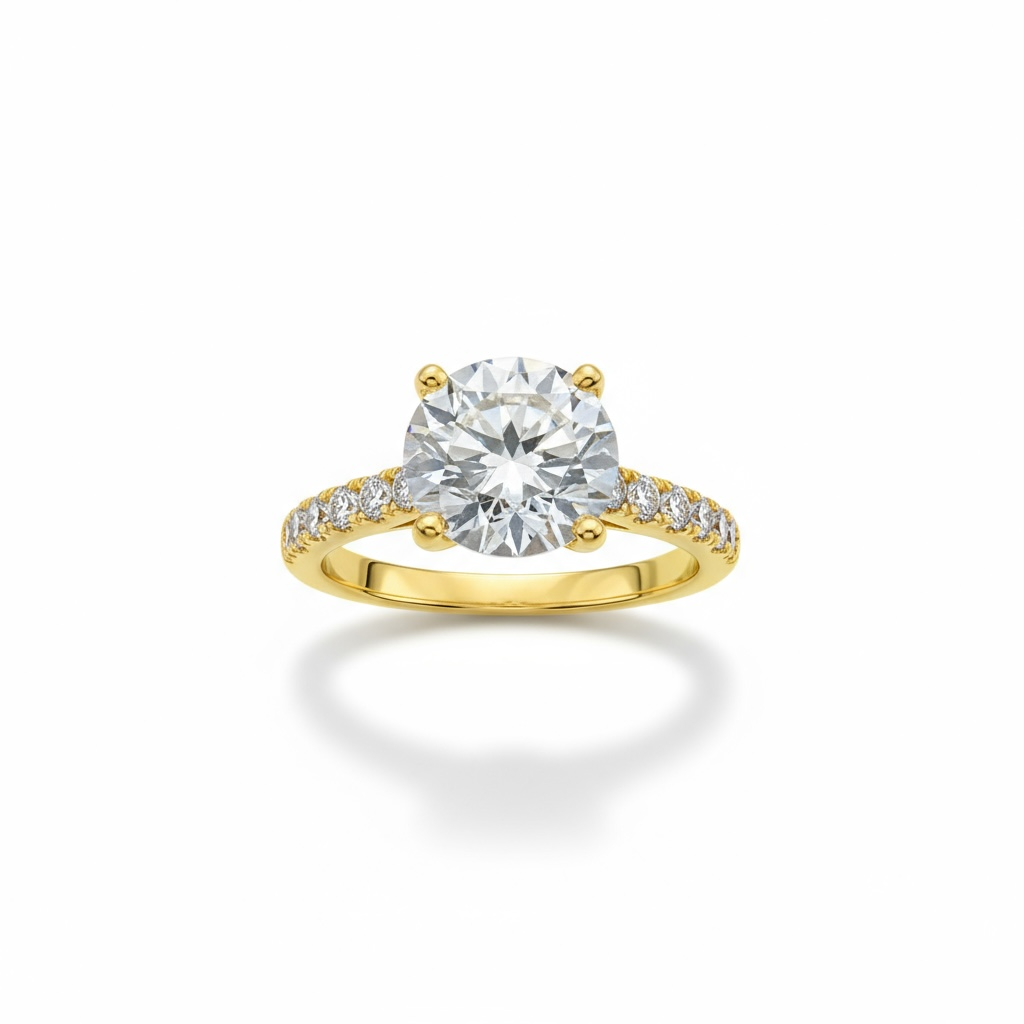 Rings Women BR 3.10ct/E,VVS2 14 KT Lad diamonds Size 7 Weight 4.2gm