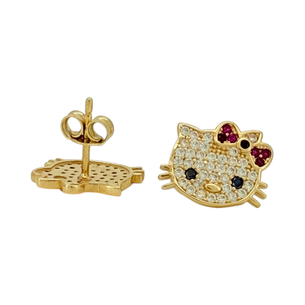 Earrings 14 KT zicornia Weight 1.9gm