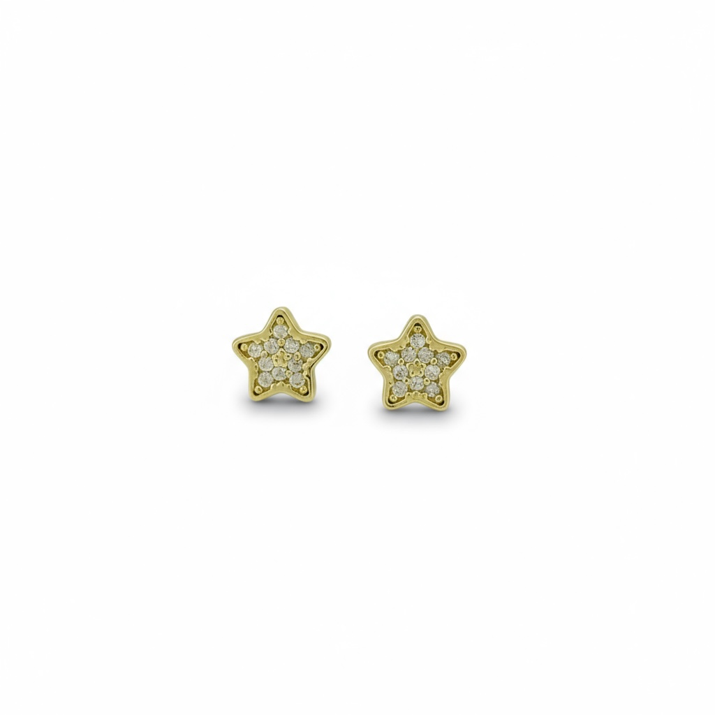 Earrings Star 10k zicornia Weight 1.1gm