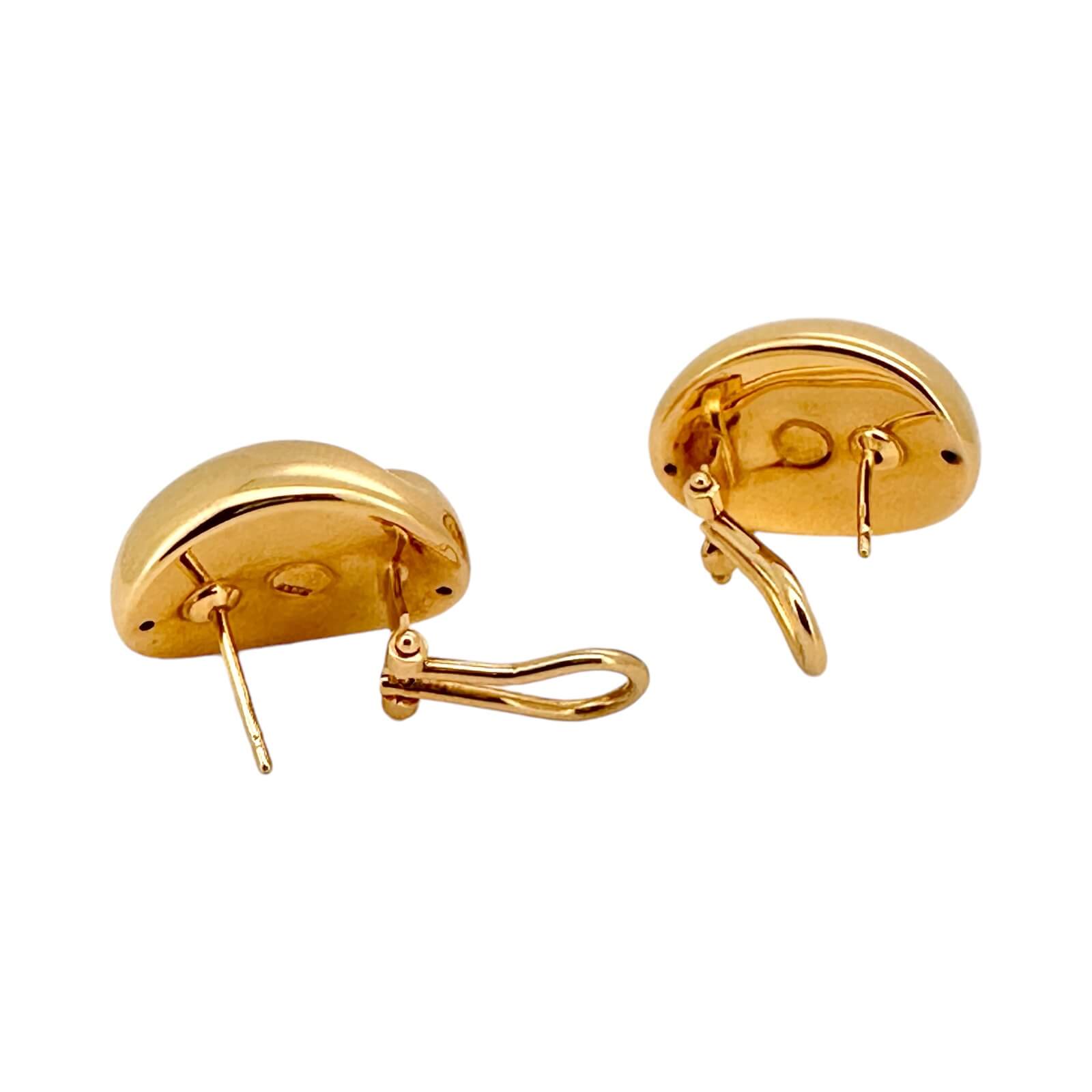 Earrings Omega 14 KT Hollow Weight 5.3gm