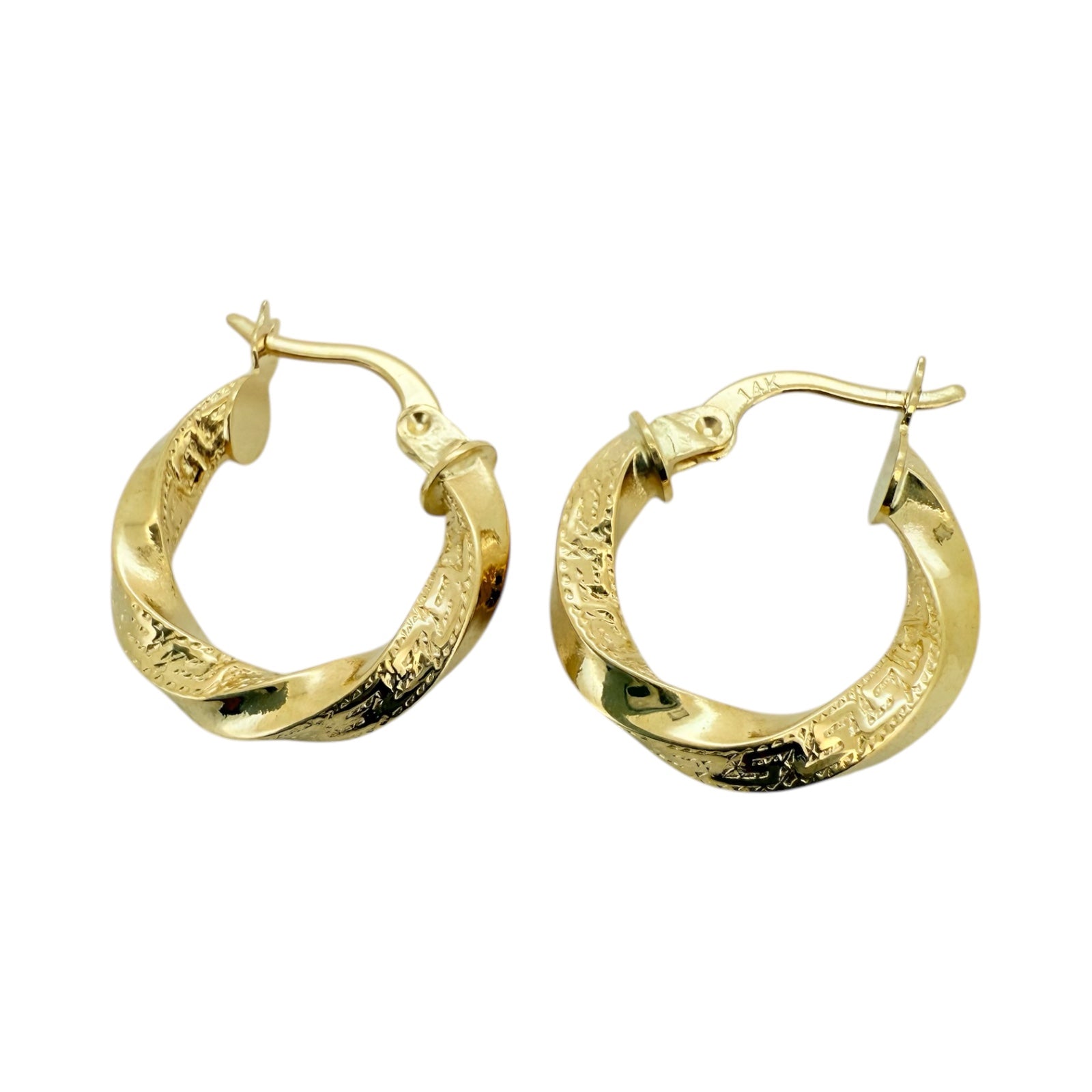 Earrings Hoops 14 KT Hollow Weight 2gm