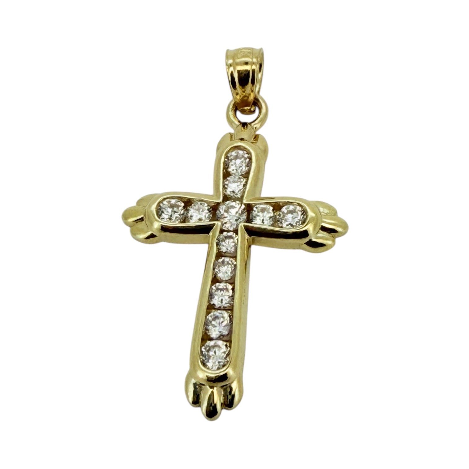 Pendants cross 10k zicornia Weight 1.7gm