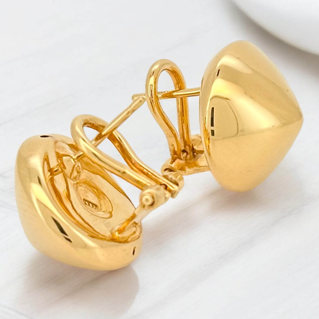 Earrings Omega 14 KT Hollow Weight 4.3GM