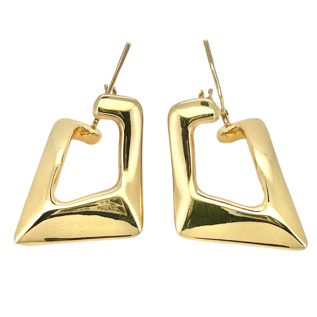 Earrings Hoops 14 KT Hollow Weight 3.9gm