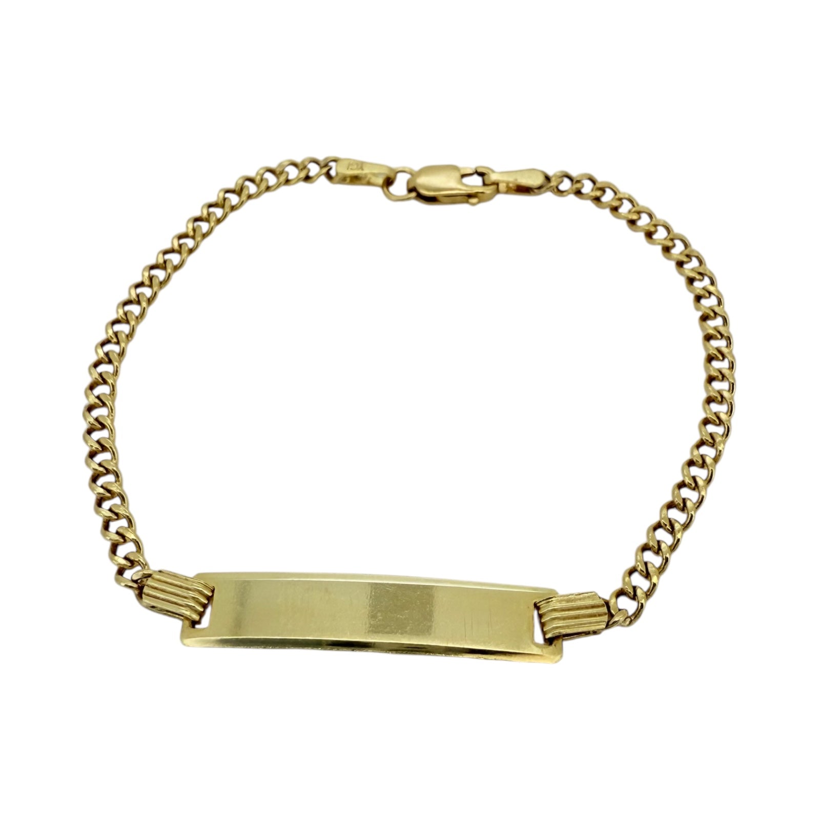 Bracelets Boy 14 KT Hollow Size 6'' Weight 2.3gm