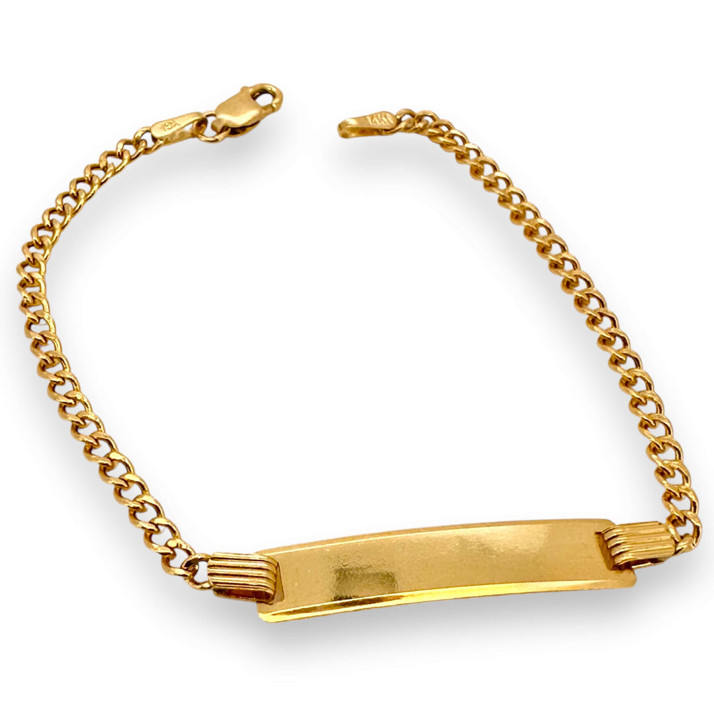 Bracelets Boy 14 KT Hollow Size 6'' Weight 2.4gm