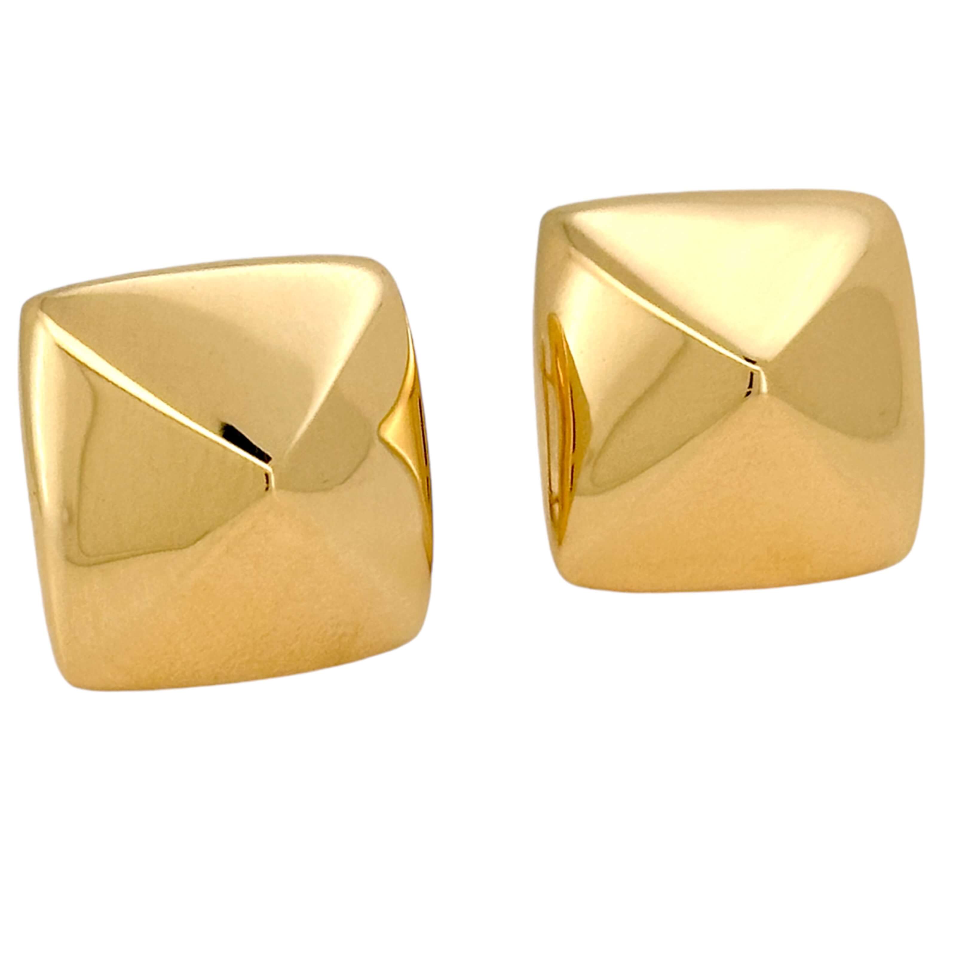 Earrings Omega 14 KT Hollow Weight 5.4gm